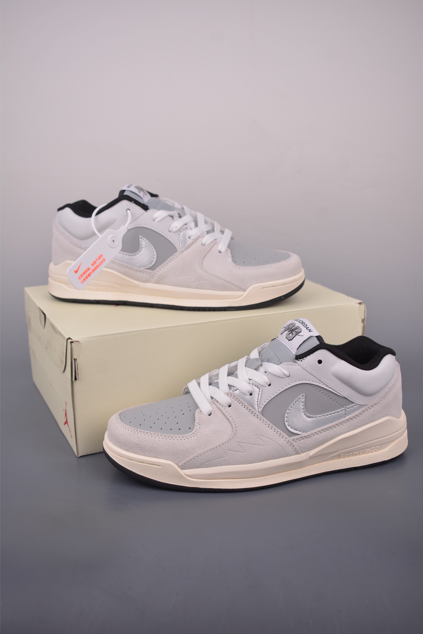 Air Jordan Stadium 90 Sneakers, Light Grey with Formula 23 Cushioning 2 i1757071227609 6928 0 0