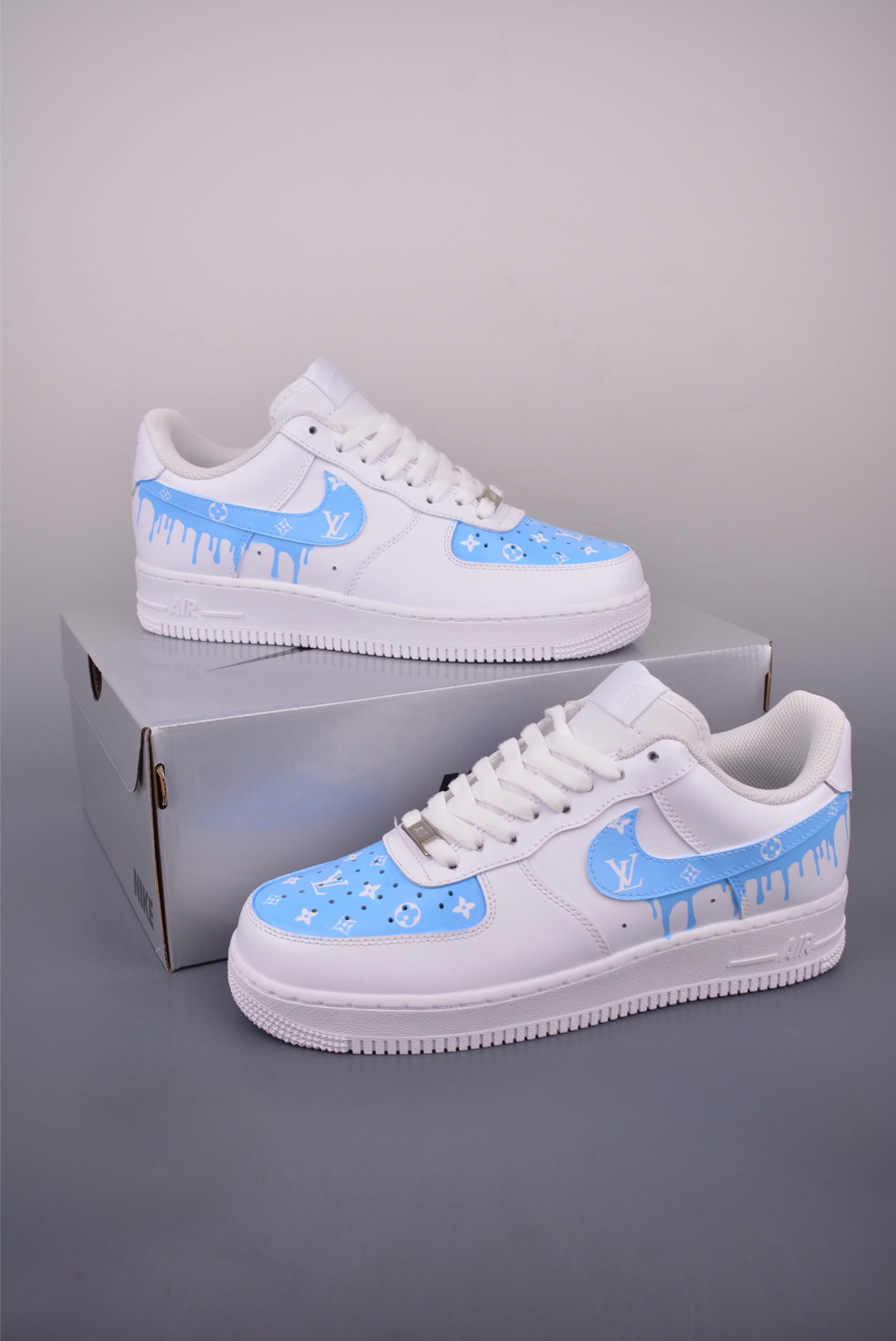 Nike Air Force 1 Low Louis Vuitton Custom White/Blue Sneakers 5 i1757117508407 2295 0 4