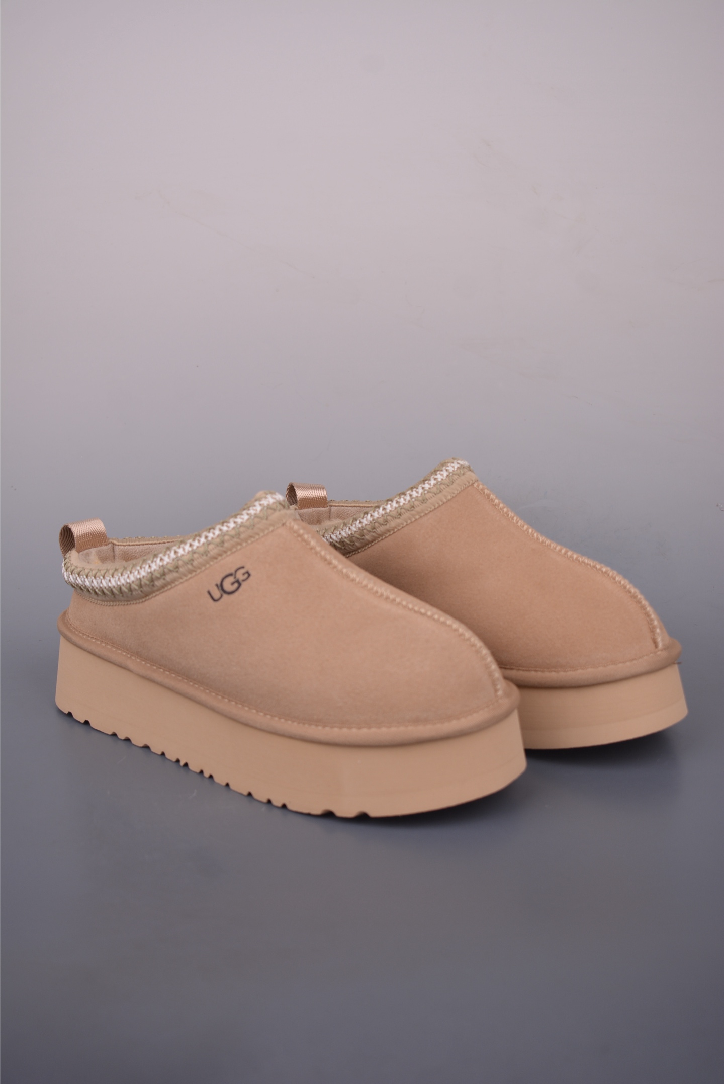 UGG Women's Tasman Luxe Shearling-Lined Suede Platform Clog, Chestnut 2 i1757199164305 7304 0 0