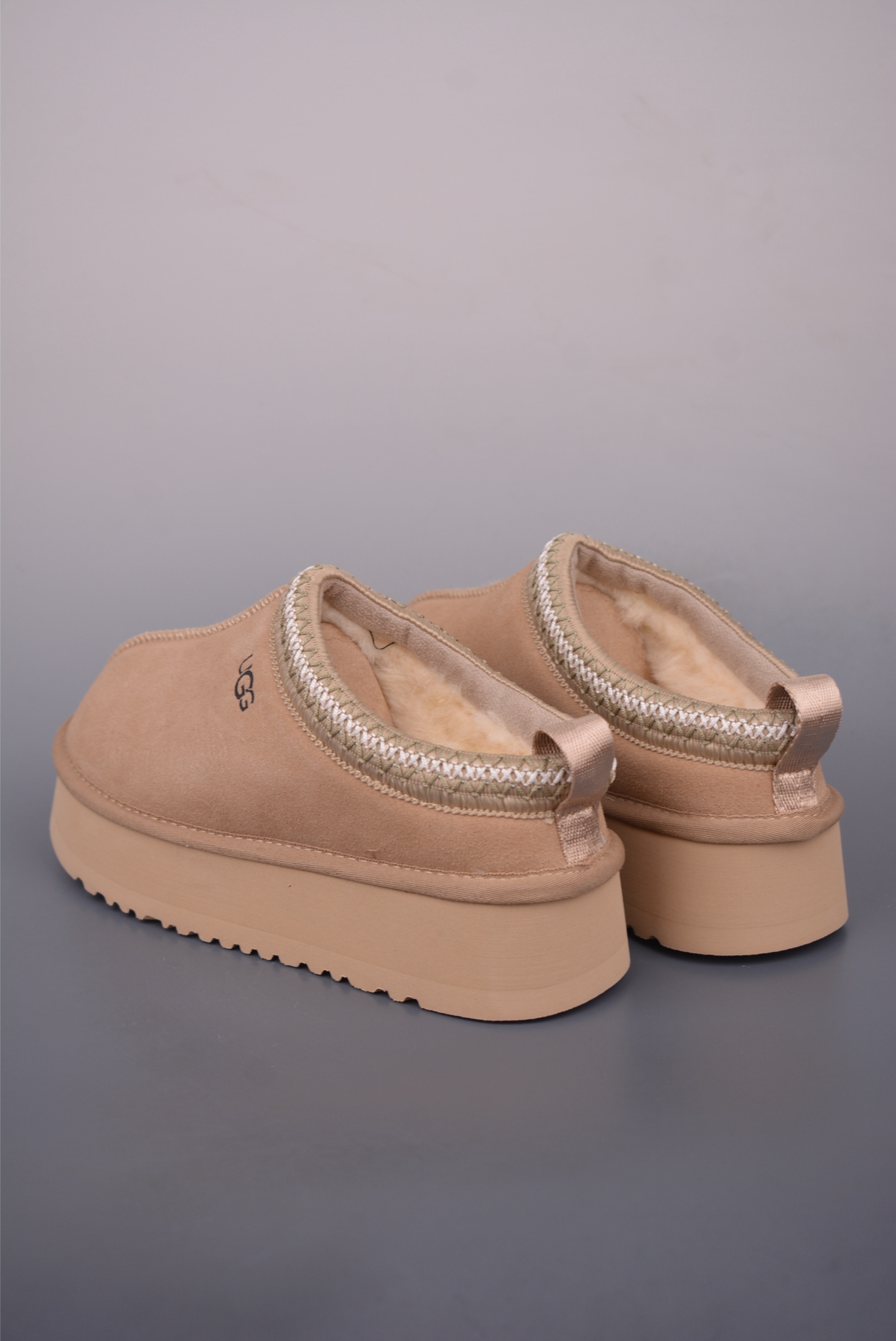 UGG Women's Tasman Luxe Shearling-Lined Suede Platform Clog, Chestnut 3 i1757199164319 8582 0 1