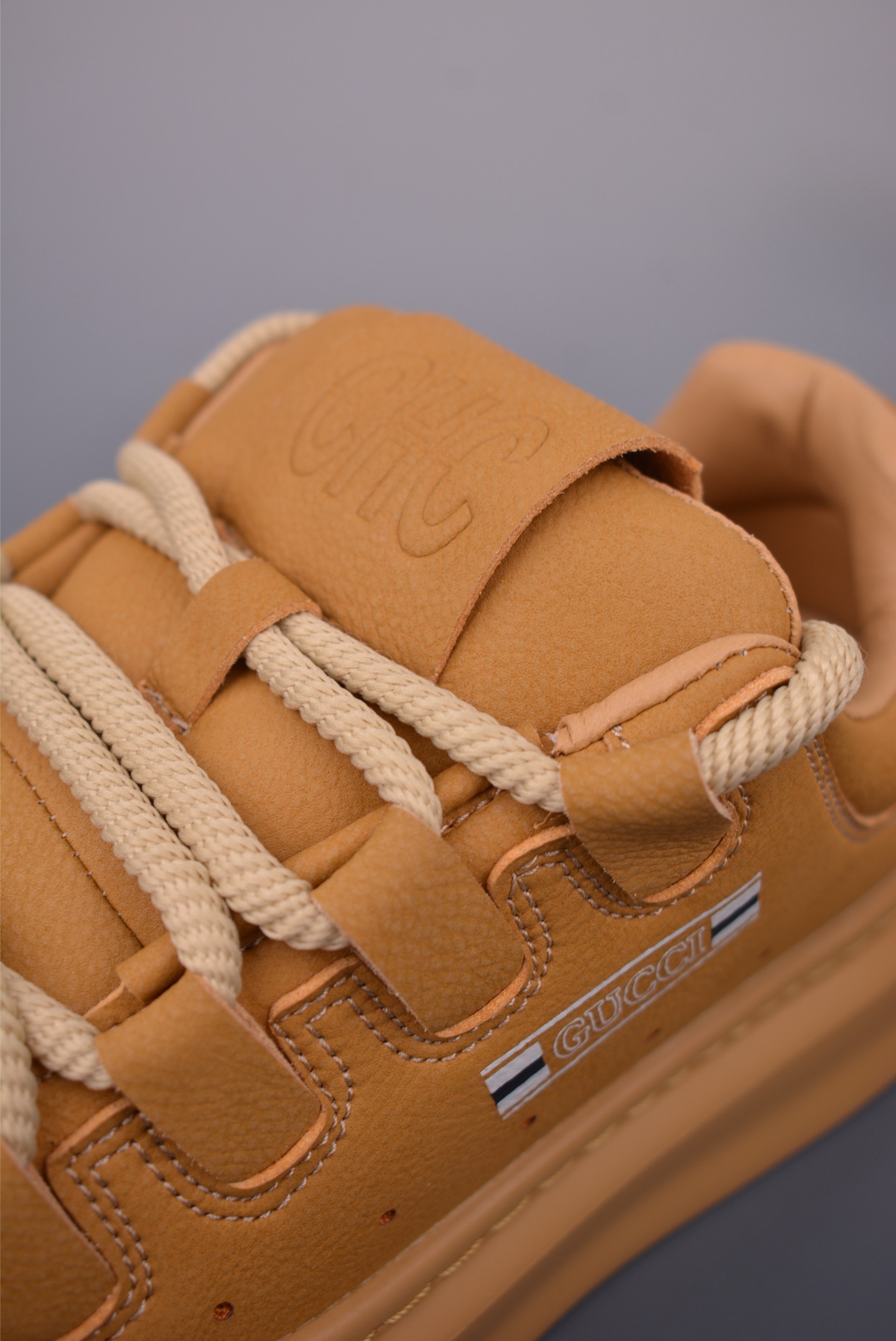 Gucci Men's Ace Leather Sneaker in Tan | Iconic Style & Comfort 8 i1757201684809 9459 0 6