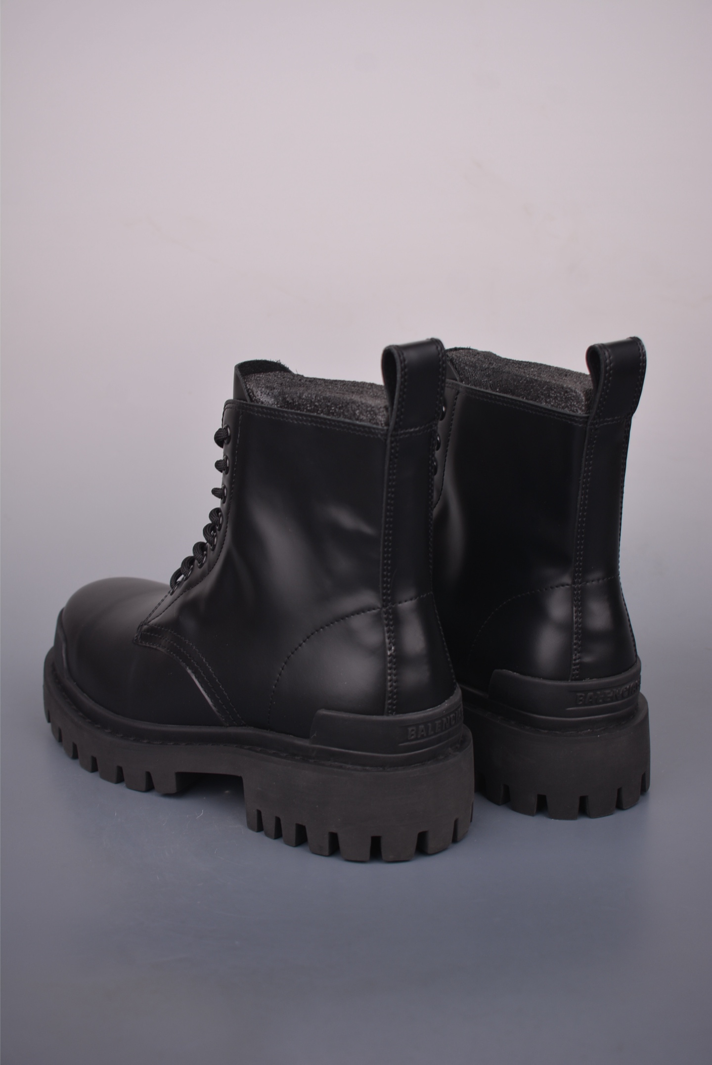 Balenciaga Leather Ankle Boots, Lace-up, Chunky Sole,Men's, Black 3 i1757276961029 1374 0 1