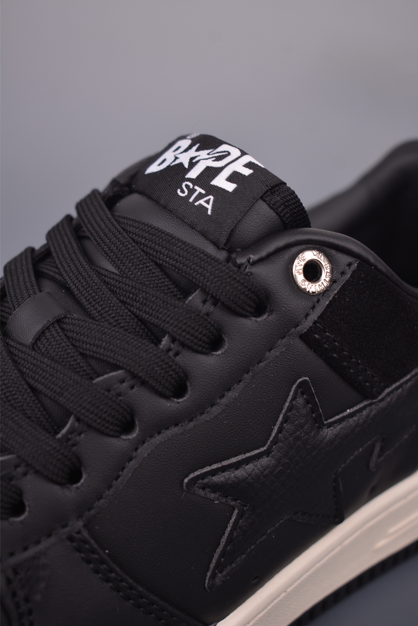 BAPE Bapesta Low Black Leather Sneakers Classic Low-Top Casual Shoes 8 i1757282004760 7993 0 6