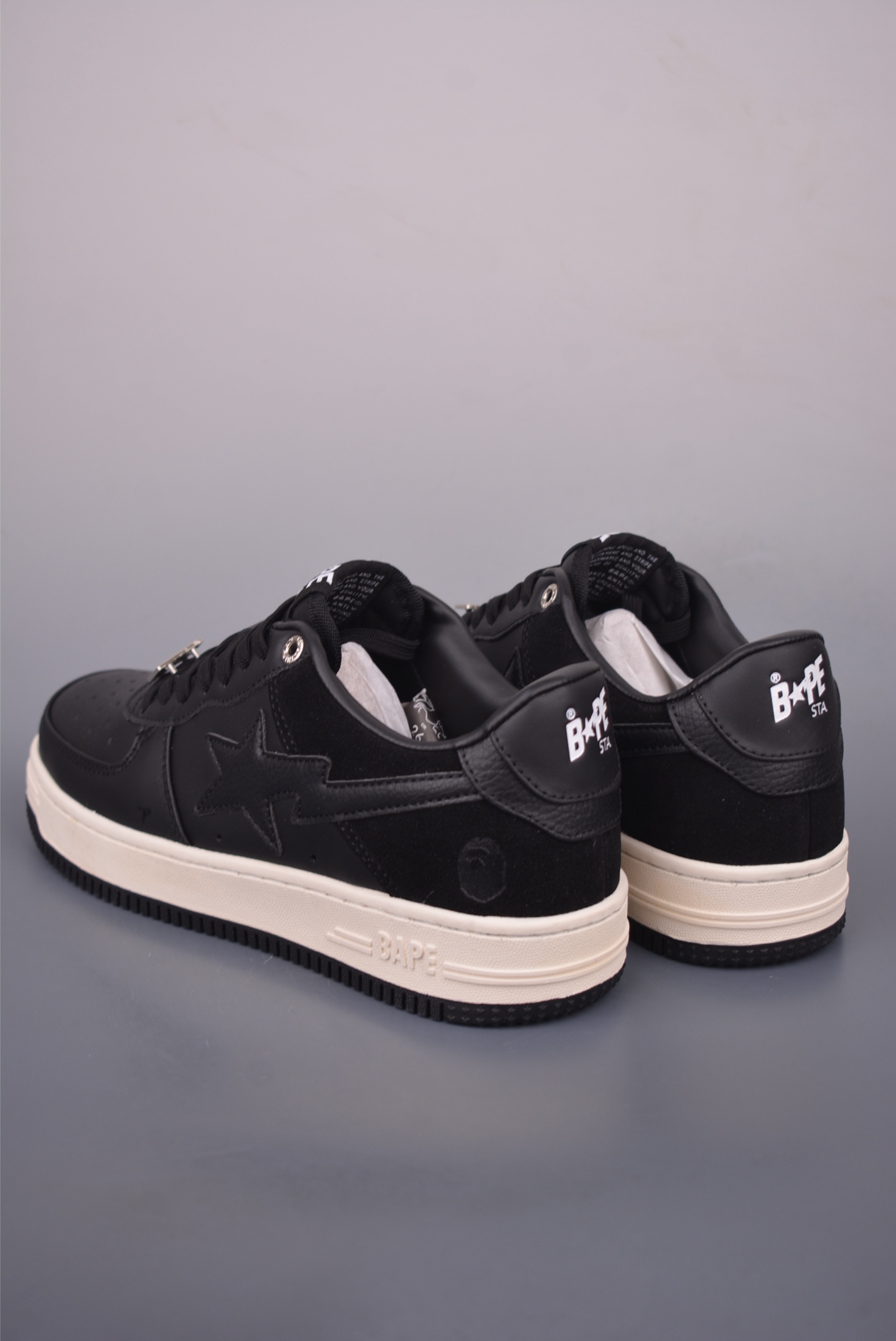 BAPE Bapesta Low Black Leather Sneakers Classic Low-Top Casual Shoes 3 i1757282006529 1828 0 1