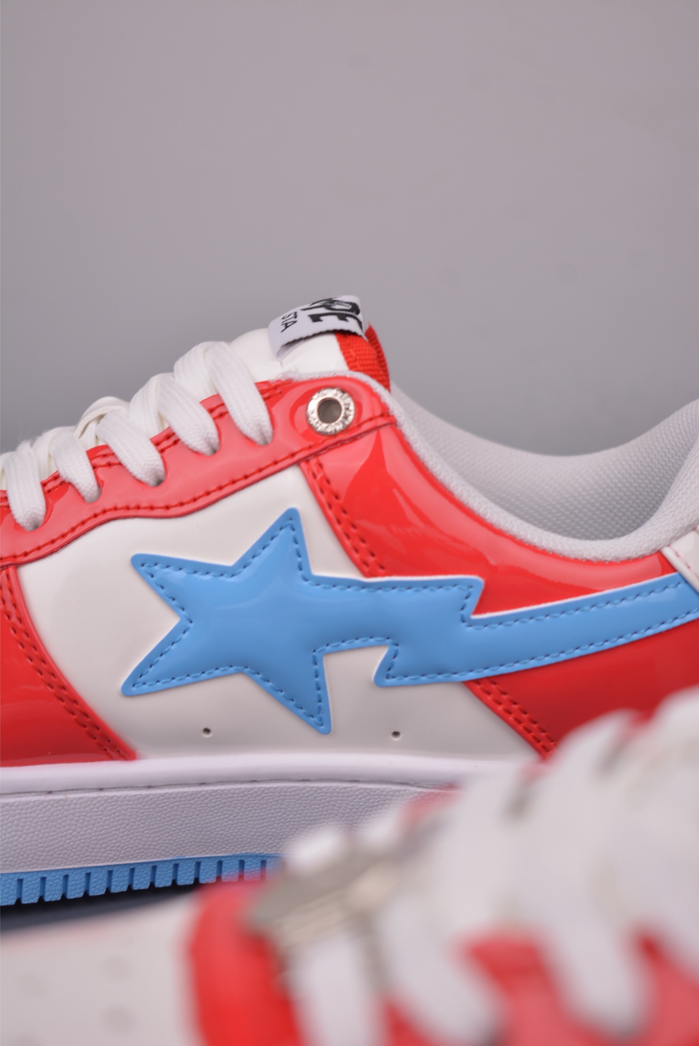 BAPE STA Low Red/Blue Leather Sneakers - Classic Low-Top Athletic Shoes 8 i1757282023309 1621 0 6