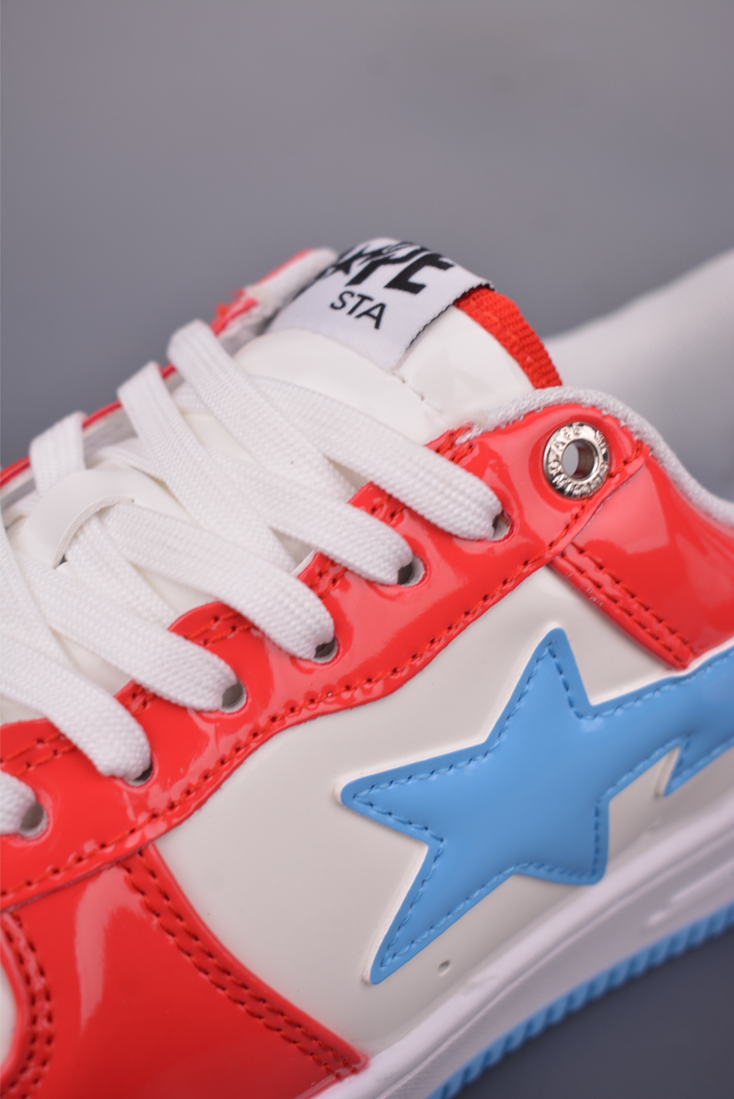 BAPE STA Low Red/Blue Leather Sneakers - Classic Low-Top Athletic Shoes 7 i1757282023341 4745 0 5