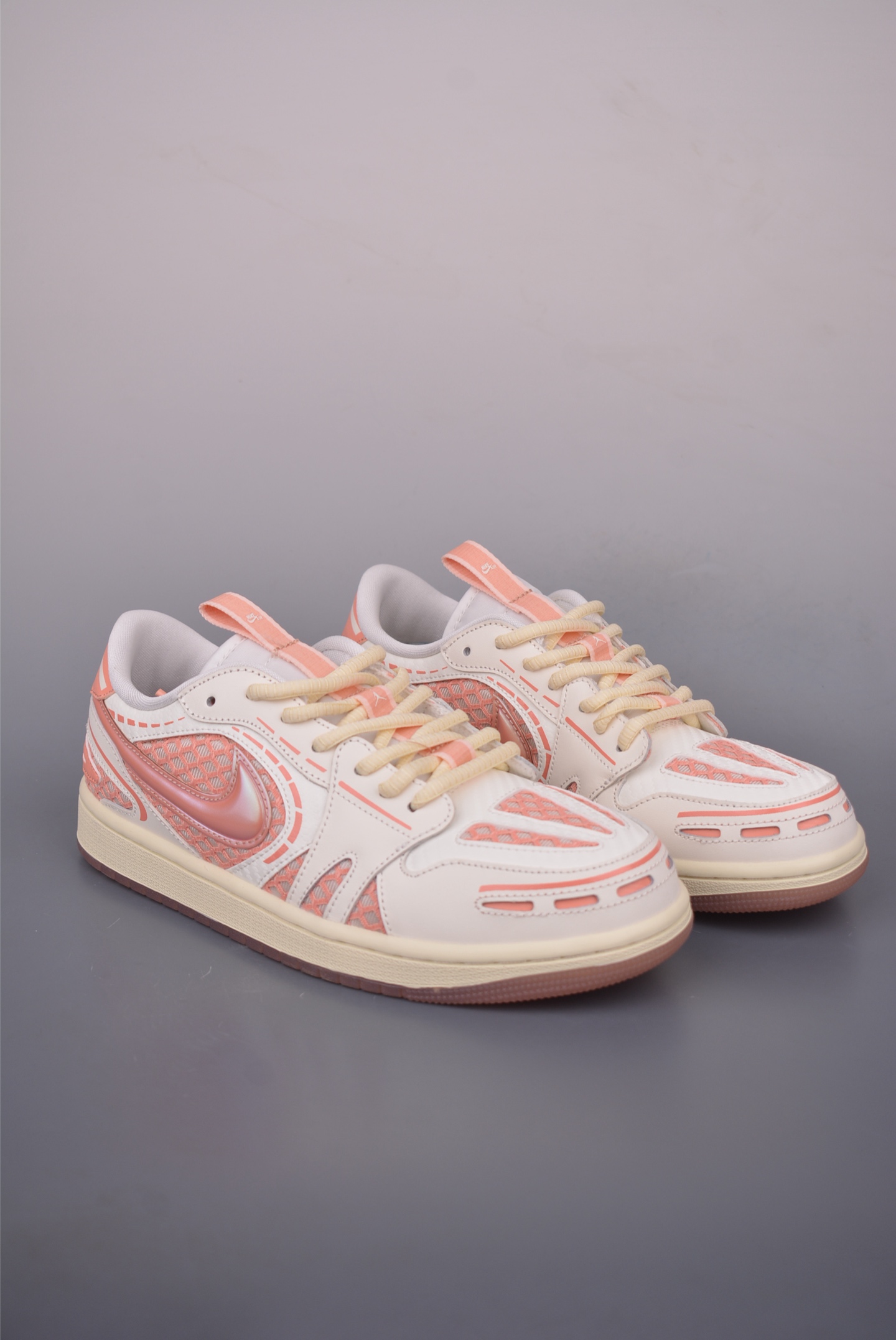 Air Jordan 1 Low White/Pink Casual Sneakers, Air Jordan 1 Low-HQ2186 1 i1757282181653 9585 0 0