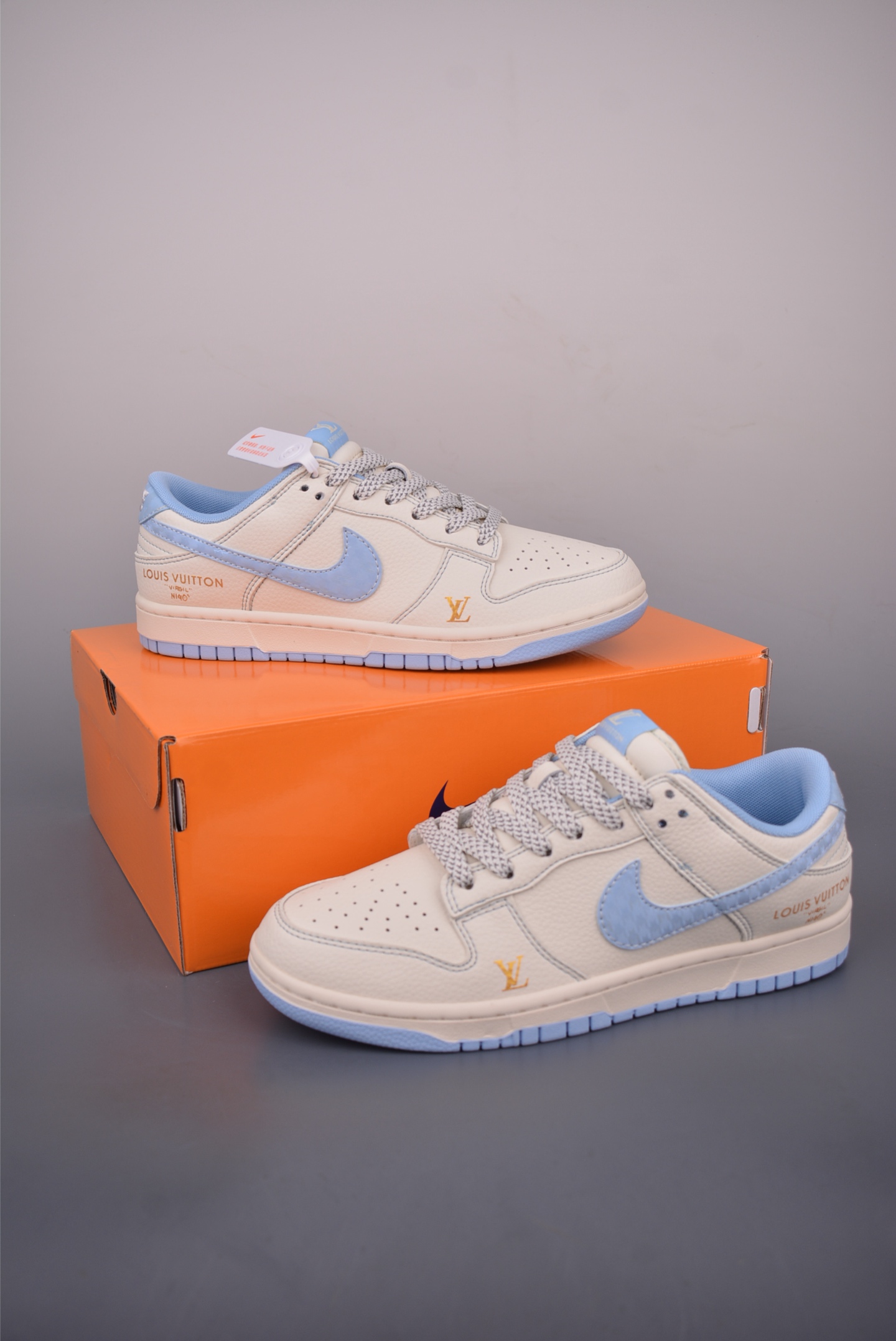 Nike SB Dunk Low Louis Vuitton Cream/Blue Designer Sneakers - Size 36-45 6 i1757282610315 909 0 4