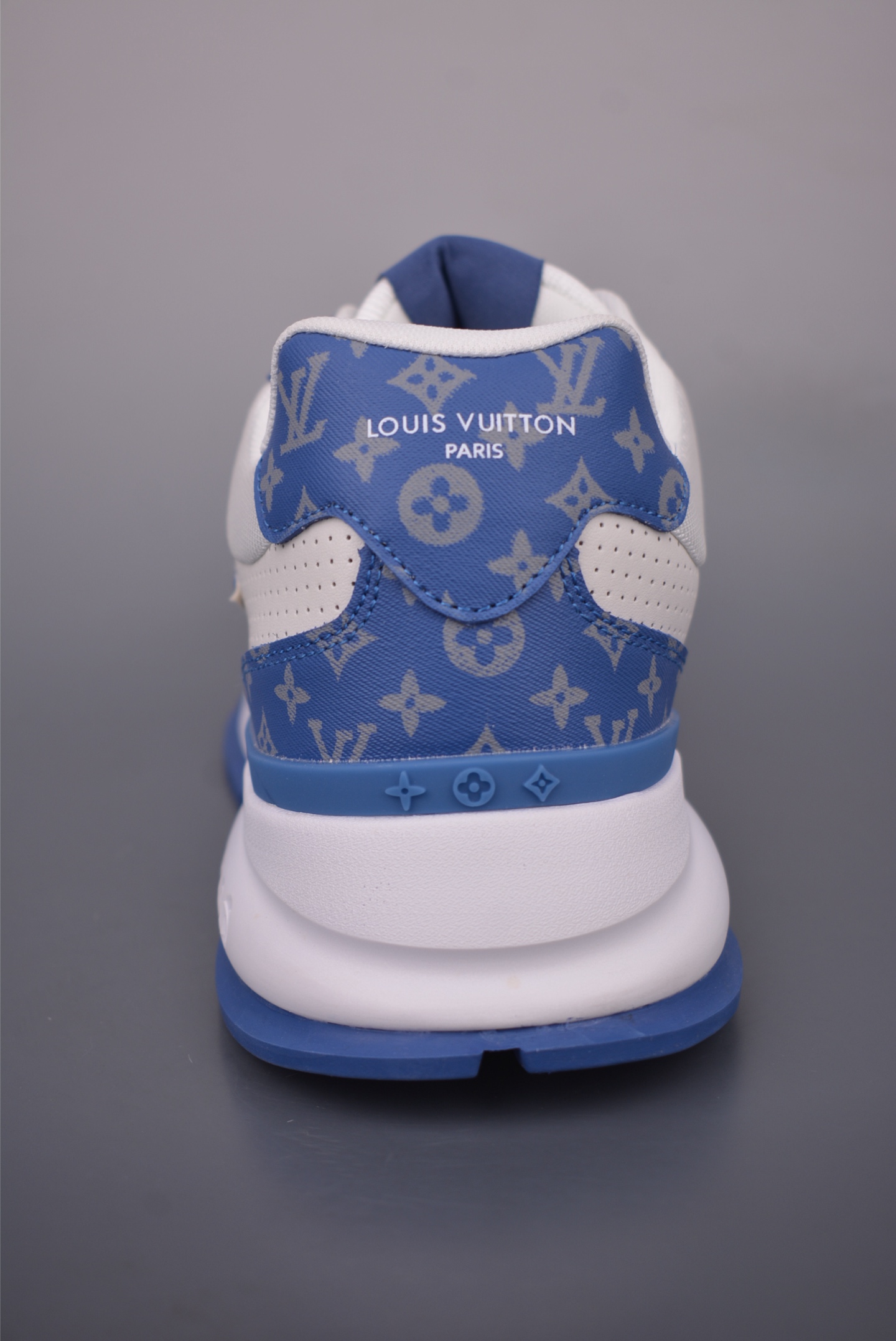Louis Vuitton Trainer Sneaker Low White/Blue Leather, Size 41-45 4 i1757282844509 3966 0 3