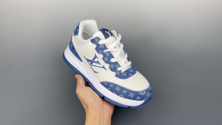 Louis Vuitton Classic White Leather and Blue Monogram Sneakers - Stylish & Comfy 1 i1757283145792 2076 0 0