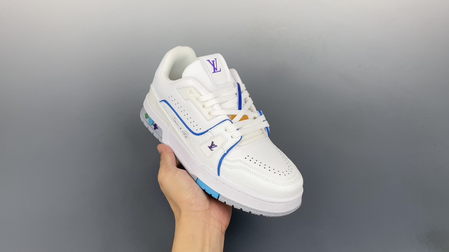 Louis Vuitton Trainer Sneaker White Blue Limited Edition Size US 8 1 i1757284785528 5810 0 0