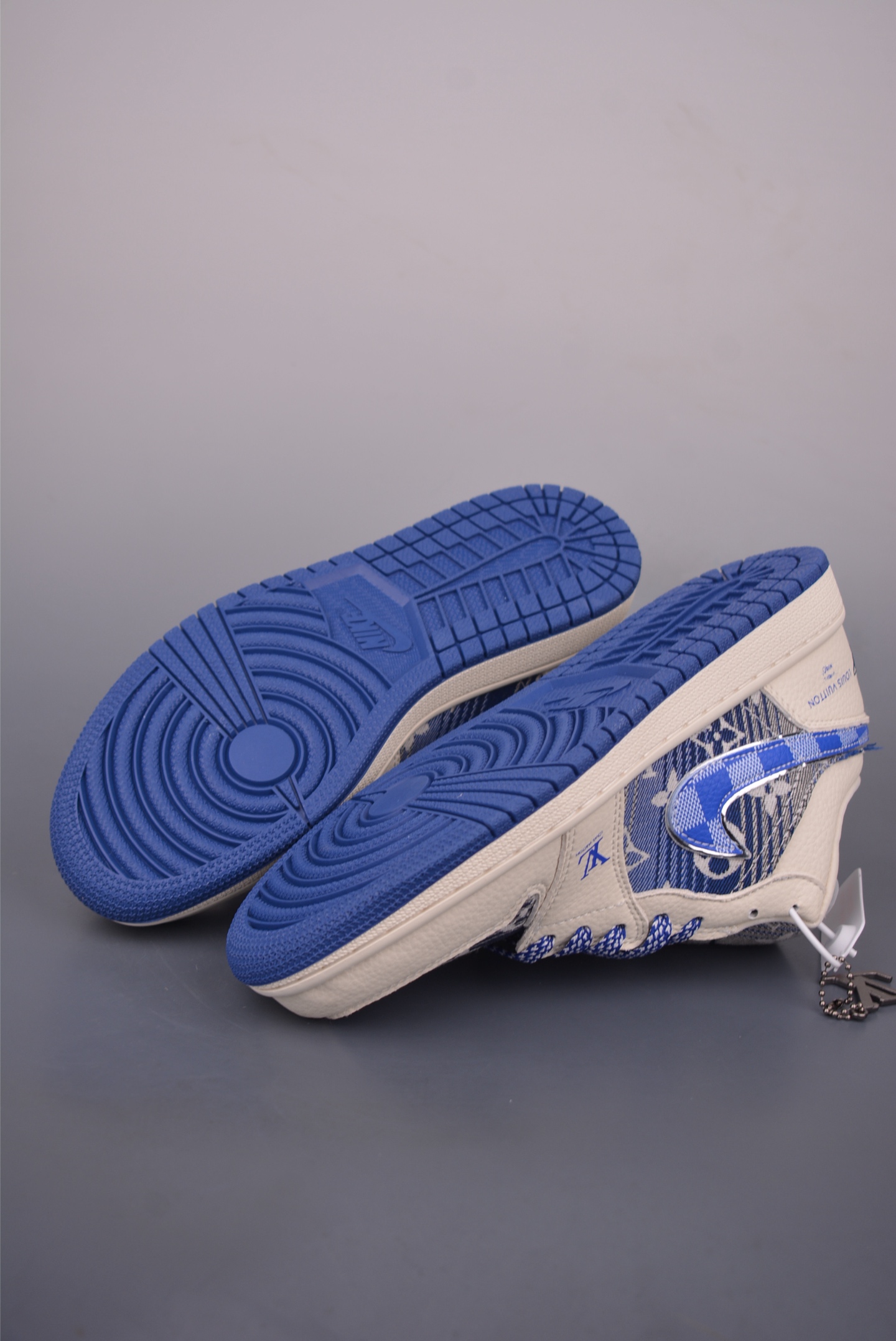 Louis Vuitton x Air Jordan 1 Custom Sneakers - Blue Monogram, All Sizes 4 i1757379126869 8380 0 2