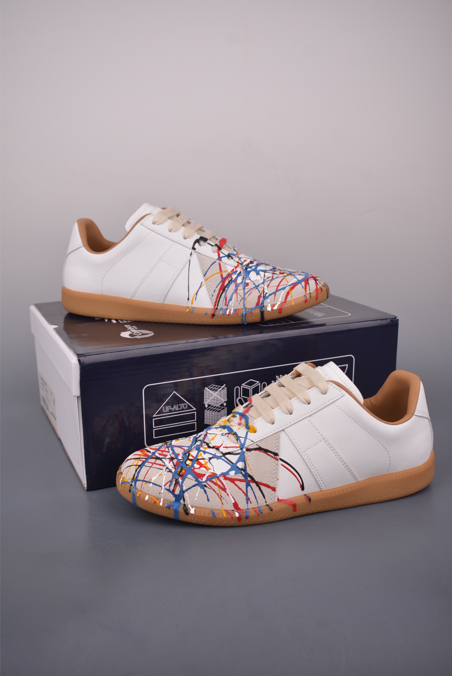 Maison Margiela Replica Paint Splatter Leather Sneakers - Art on Your Feet 5 i1757379282795 6317 0 4