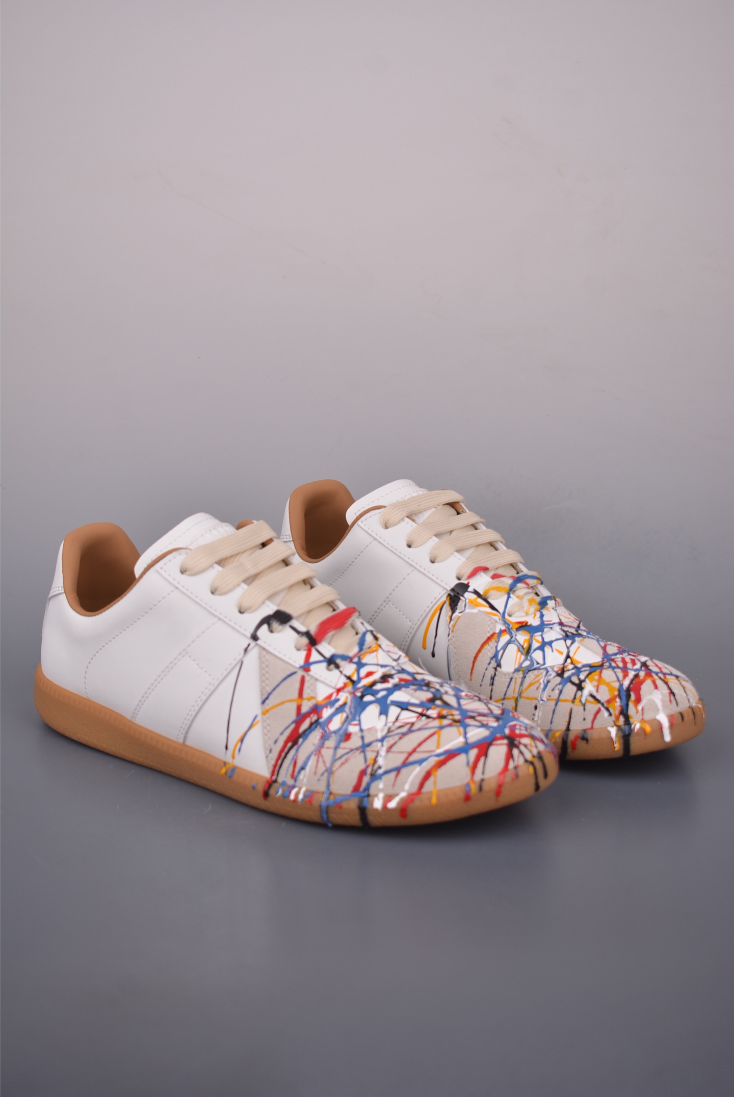 Maison Margiela Replica Paint Splatter Leather Sneakers - Art on Your Feet 1 i1757379282812 7585 0 0