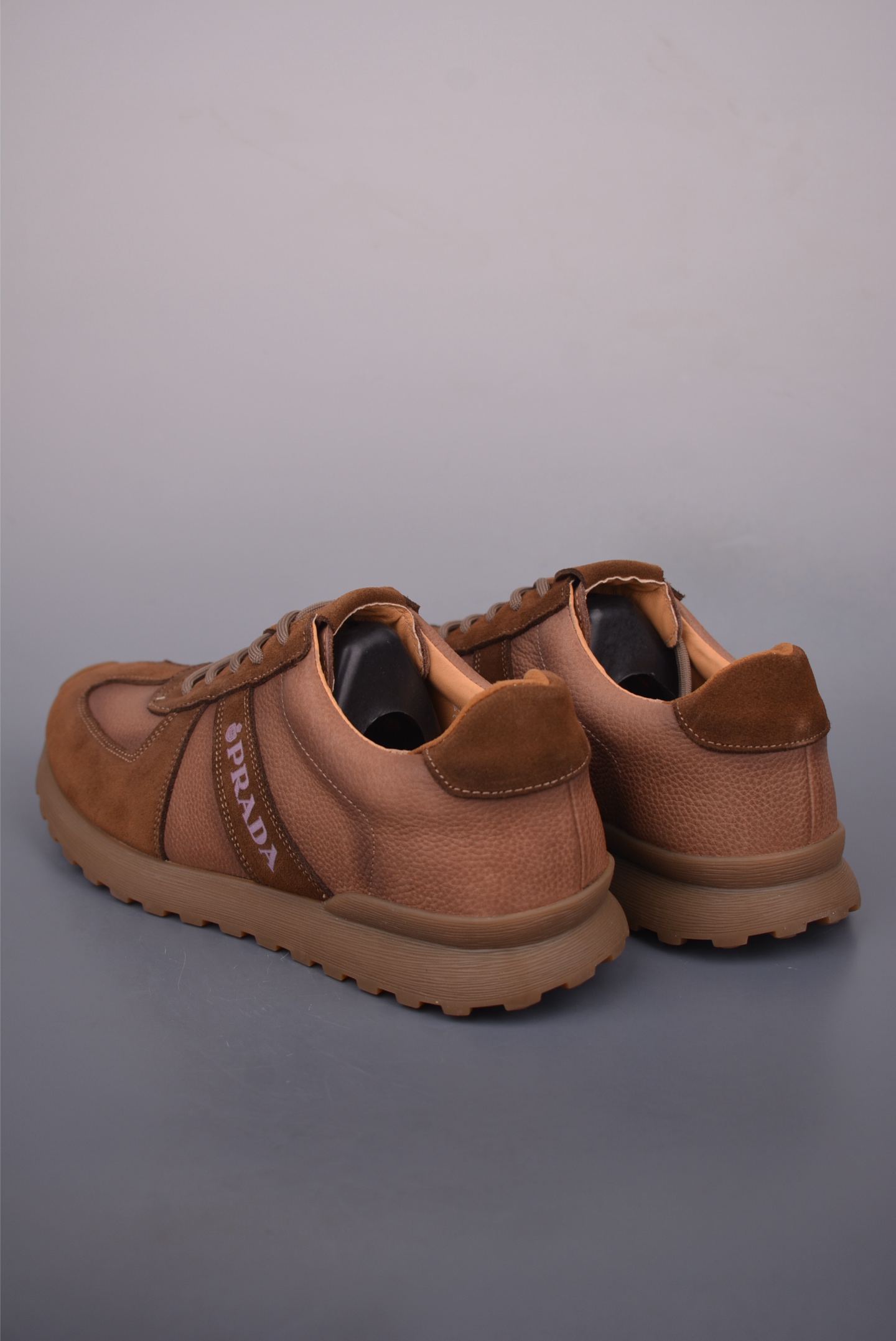 Prada Men's Brown Leather & Suede Lace-Up Sneakers - Size 39-44 2 i1757632969452 922 0 1