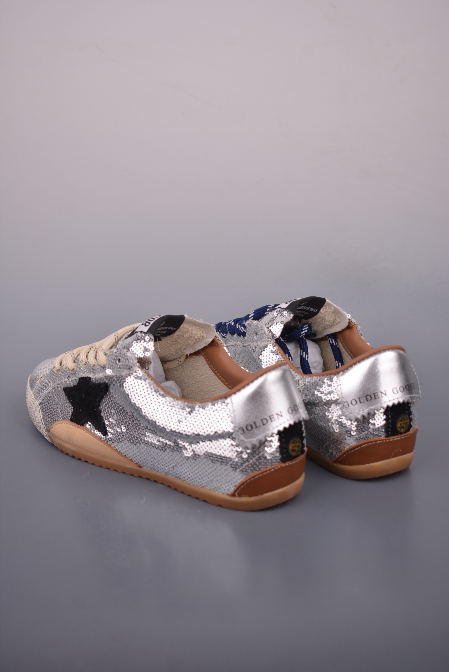Golden Goose True Star Silver Sequin Sneakers with Black Star Patch 3 i1757720960986 6965 0 1