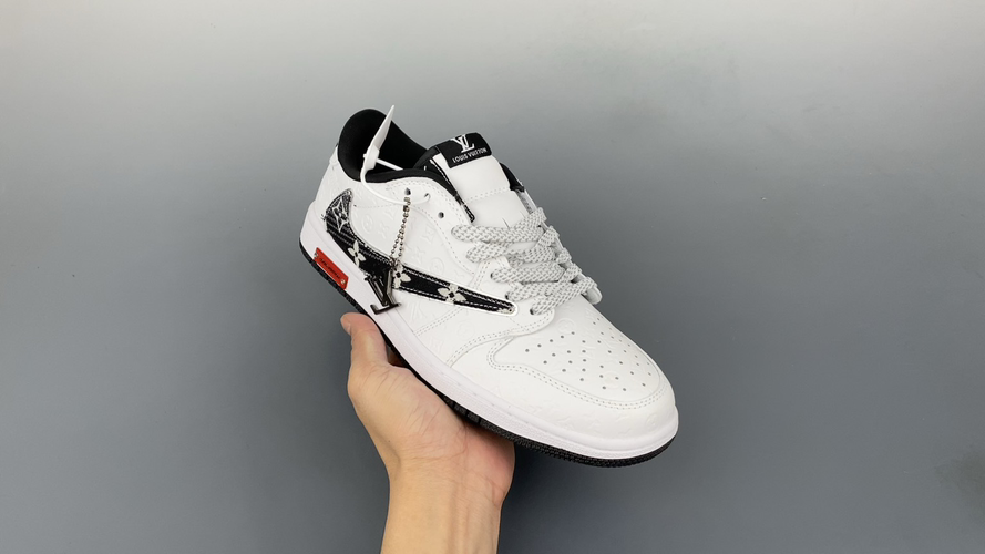 Air Jordan 1 x Louis Vuitton Custom White Leather Sneakers