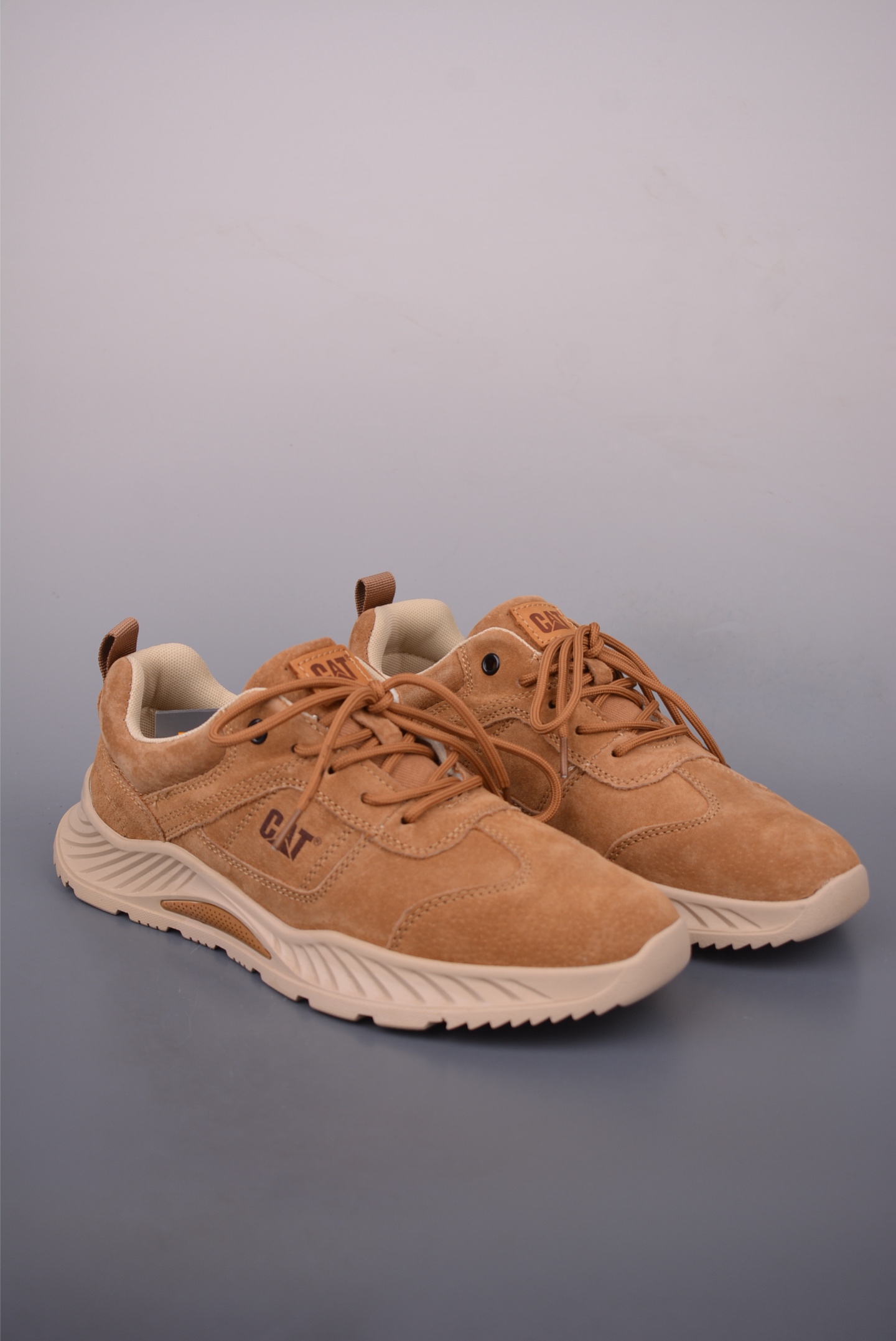 CAT Men's Tramp Hike Low Casual Shoes - Durable Suede, Goodyear Welt