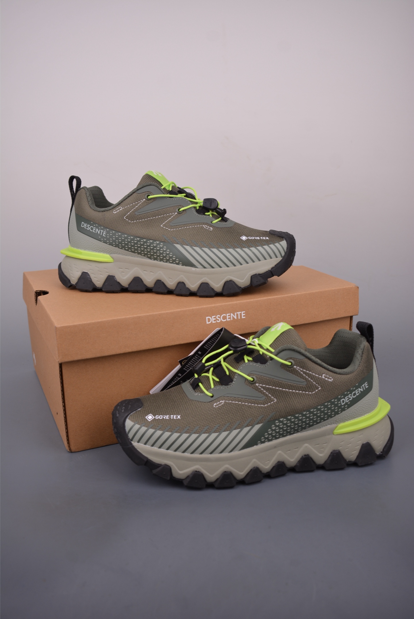 Descente SNOW RIDE Men's Lightweight Cushioned Trail Running Shoes - Olive 6 i1758110397180 4049 0 4