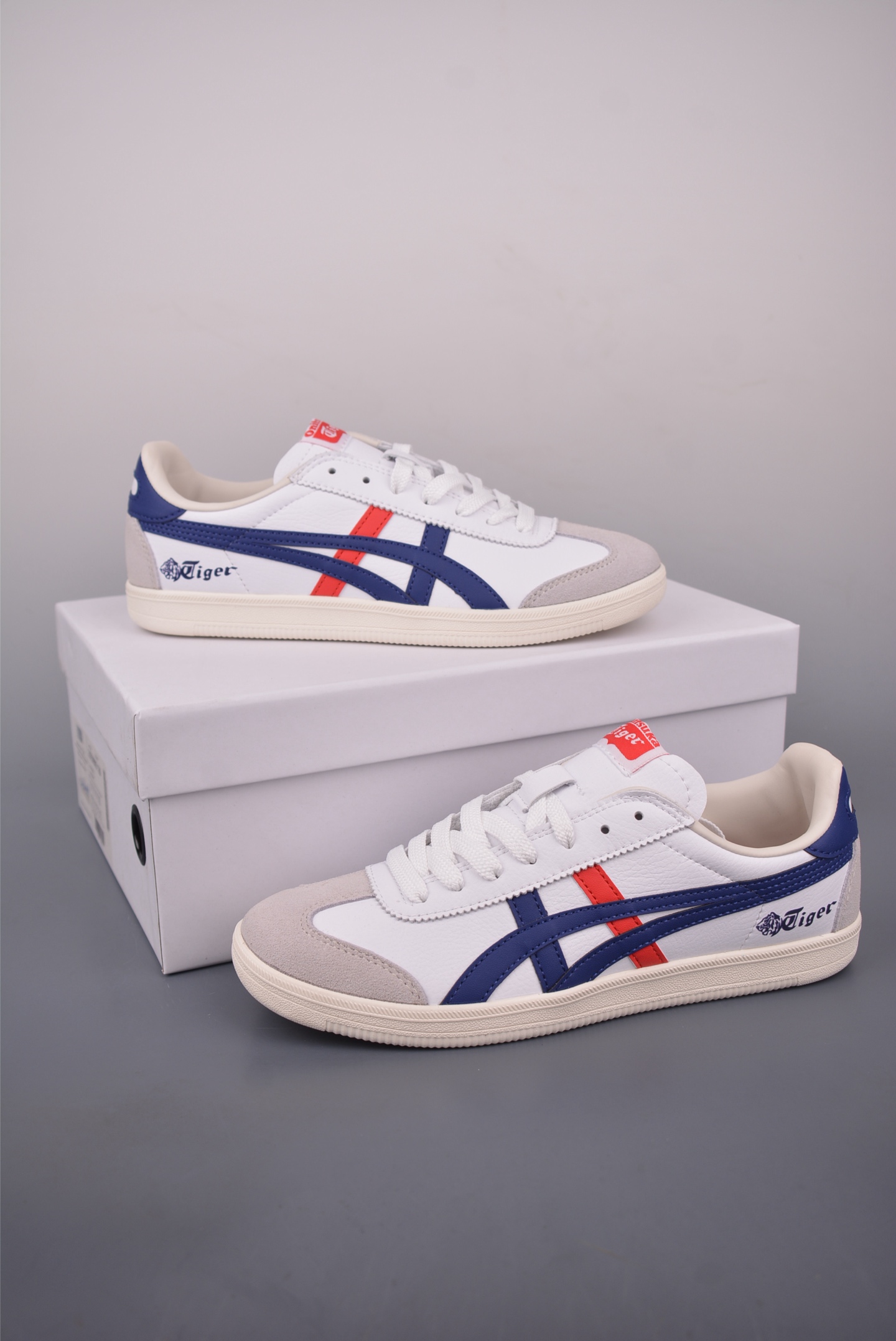 Onitsuka Tiger Mexico 66 White/Blue/Red Leather Sneakers - Size 36-45 6 i1758110750932 3131 0 4