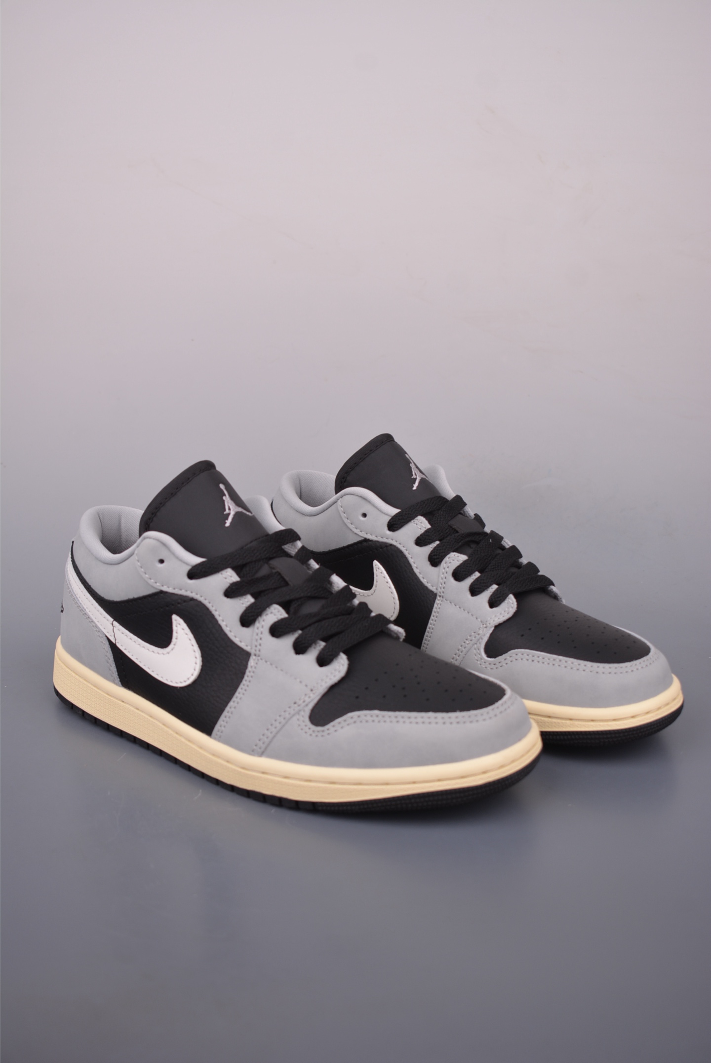 Air Jordan 1 Low Black Grey Original Quality Leather Sneakers HQ2010-0121633