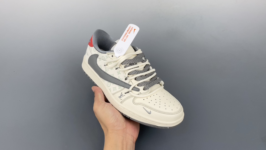 Fragment Travis Scott Louis Vuitton Air Jordan 1 Low Sneakers