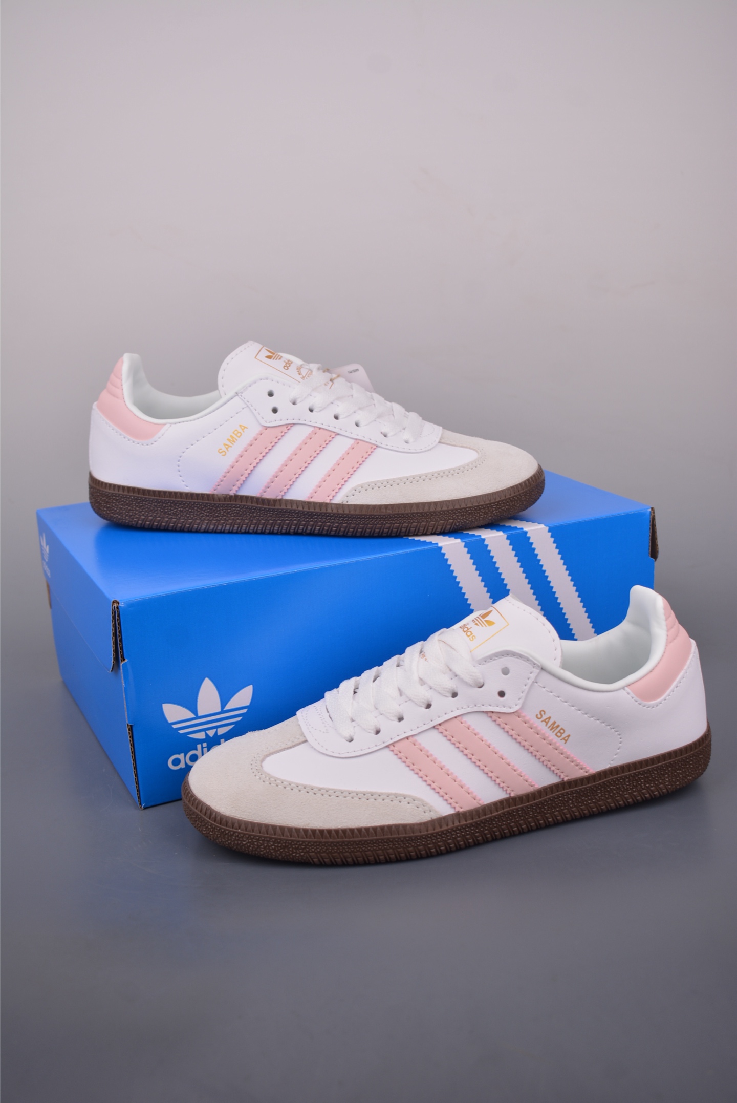 Adidas Samba OG Women's Casual Sneakers Pink and White Leather Size 36-45 6 i1758130730483 7361 0 4