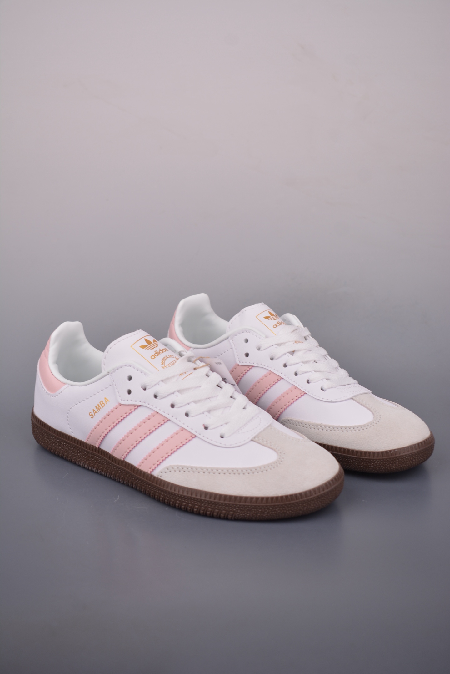 Adidas Samba OG Women's Casual Sneakers Pink and White Leather Size 36-45 2 i1758130734105 5910 0 0