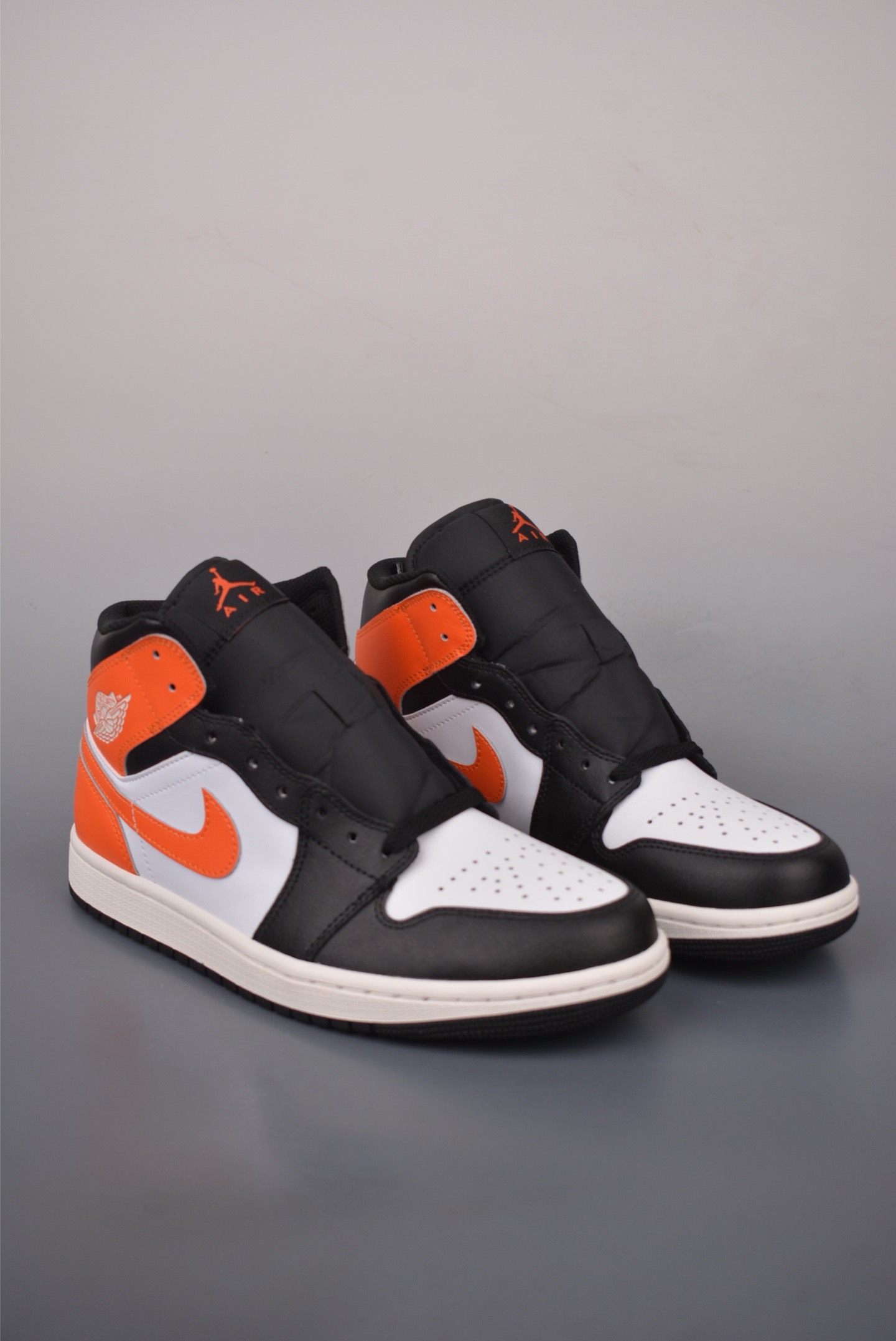 Air Jordan 1 Mid Black White Orange High Quality Leather Sneakers 1 i1758132631748 1470 0 0
