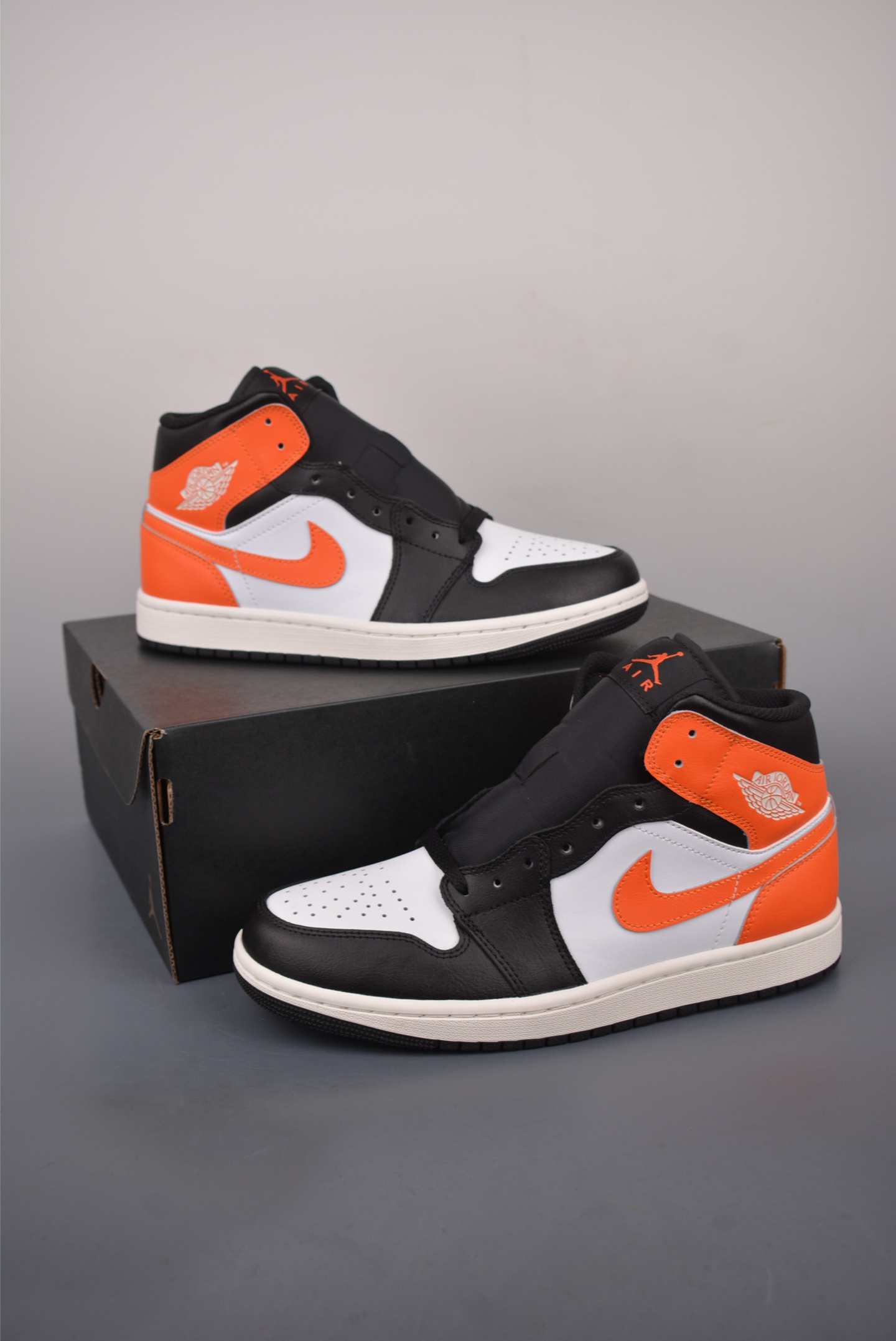 Air Jordan 1 Mid Black White Orange High Quality Leather Sneakers 5 i1758132652145 836 0 4