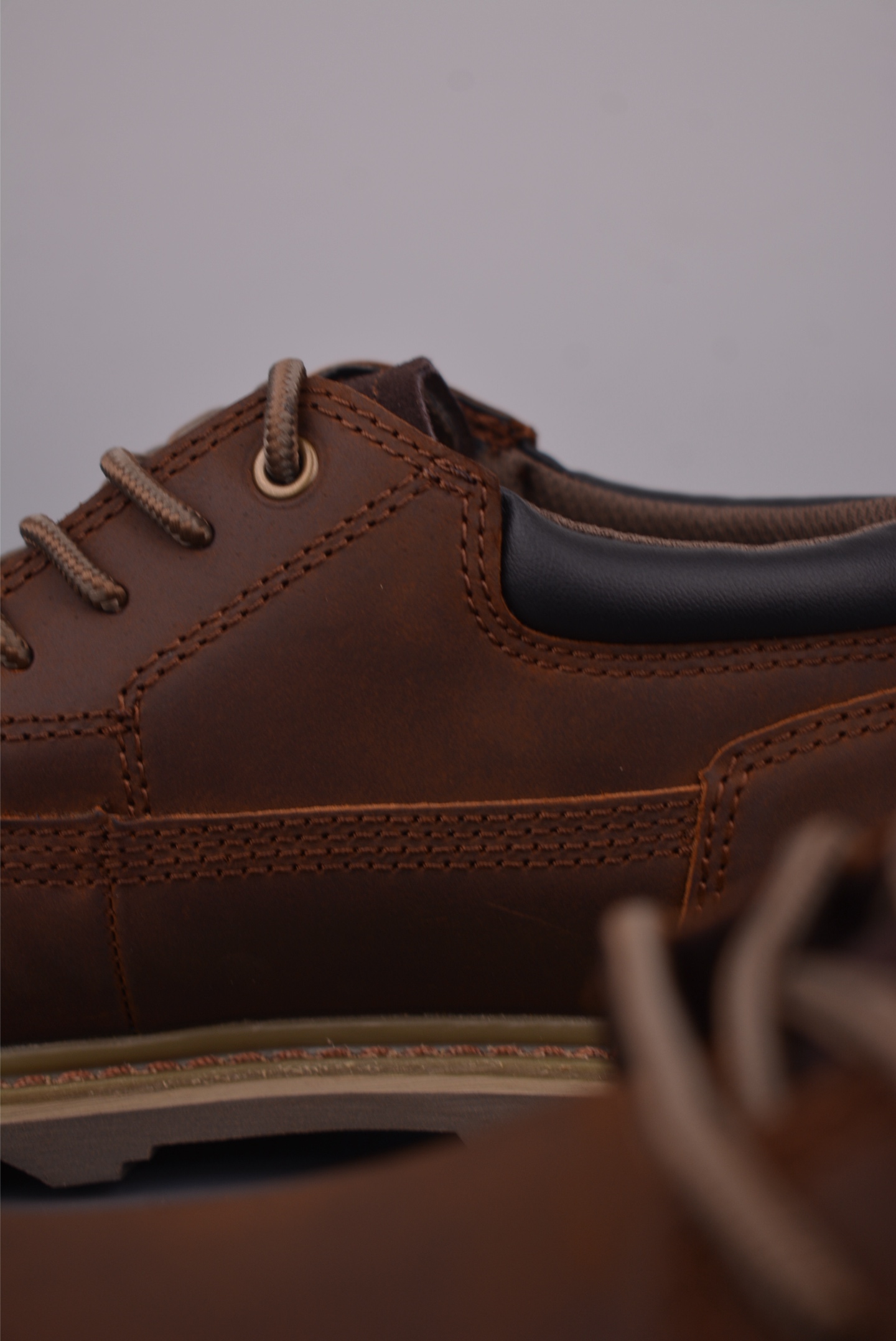 CAT Men's Brown Leather Casual Lace-Up Boots, Low-Cut Style, Work & Outdoor Ready 8 i1758236744053 6023 0 7