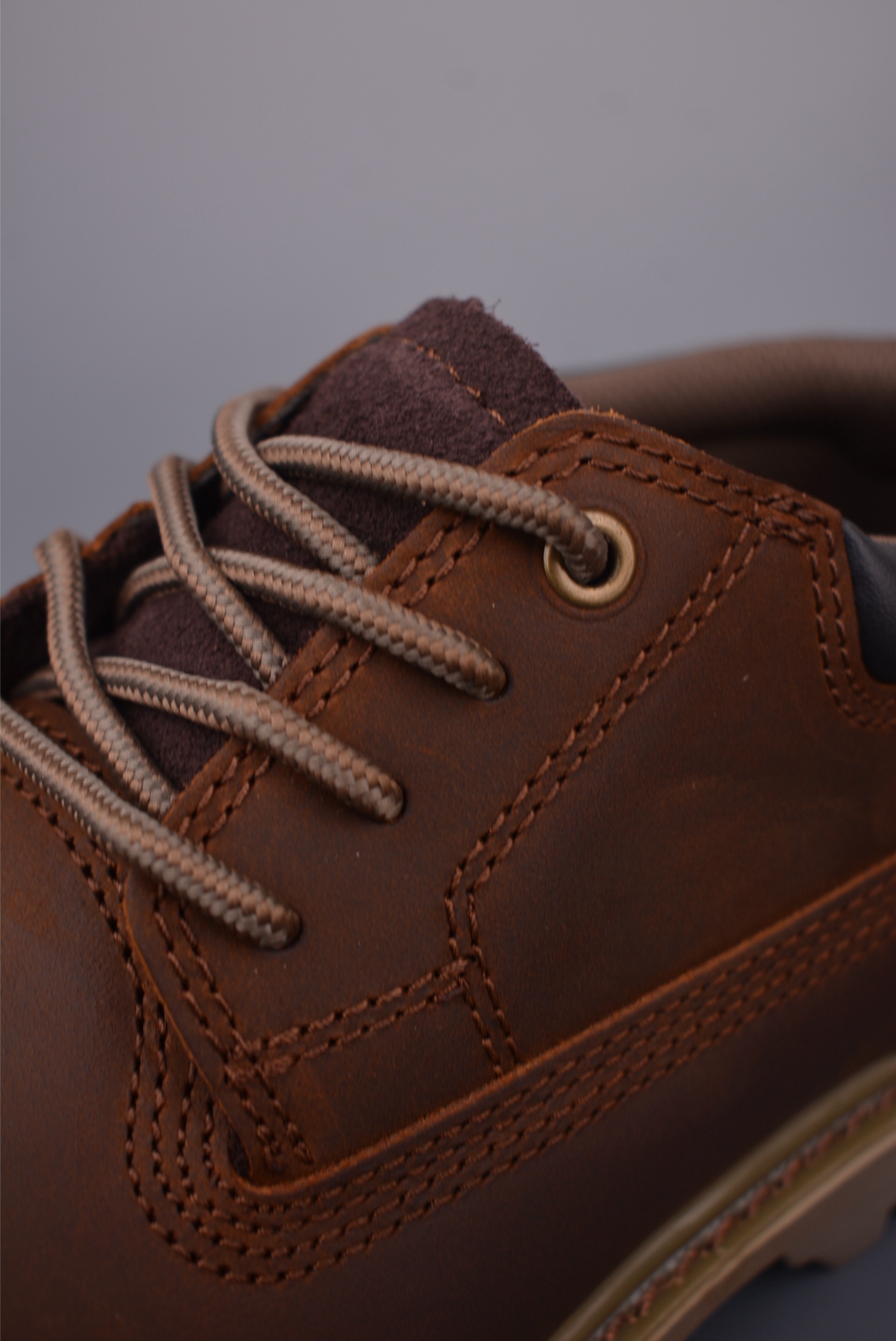 CAT Men's Brown Leather Casual Lace-Up Boots, Low-Cut Style, Work & Outdoor Ready 7 i1758236744118 3195 0 6