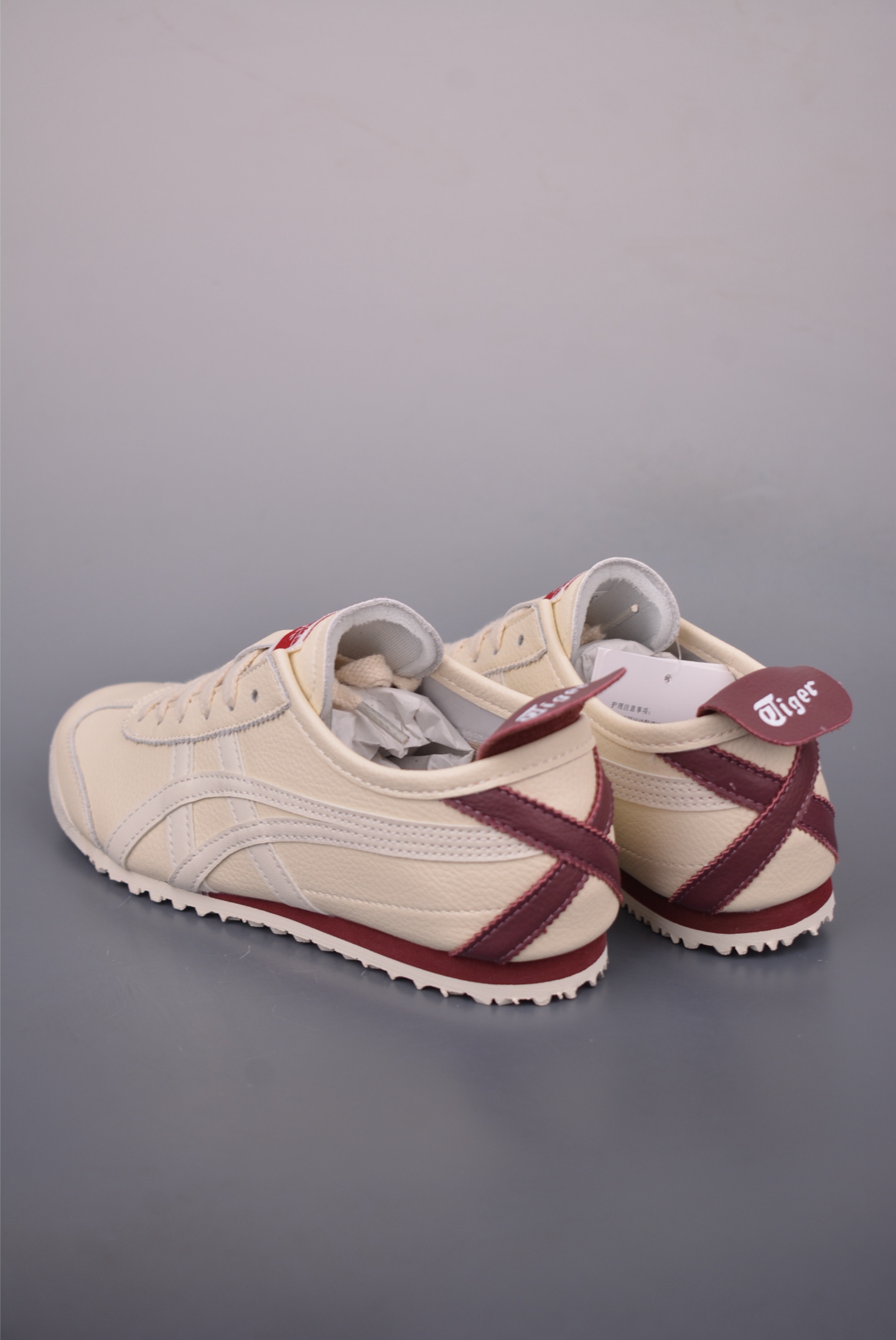 Onitsuka Tiger MEXICO 66 NM Cream/Maroon Authentic Leather Sneakers 3 i1758239720081 7131 0 1