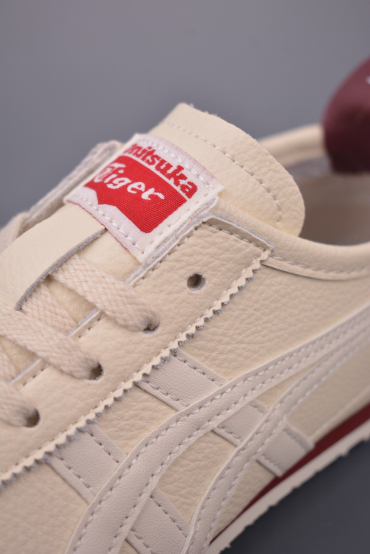 Onitsuka Tiger MEXICO 66 NM Cream/Maroon Authentic Leather Sneakers 8 i1758239721899 2100 0 6