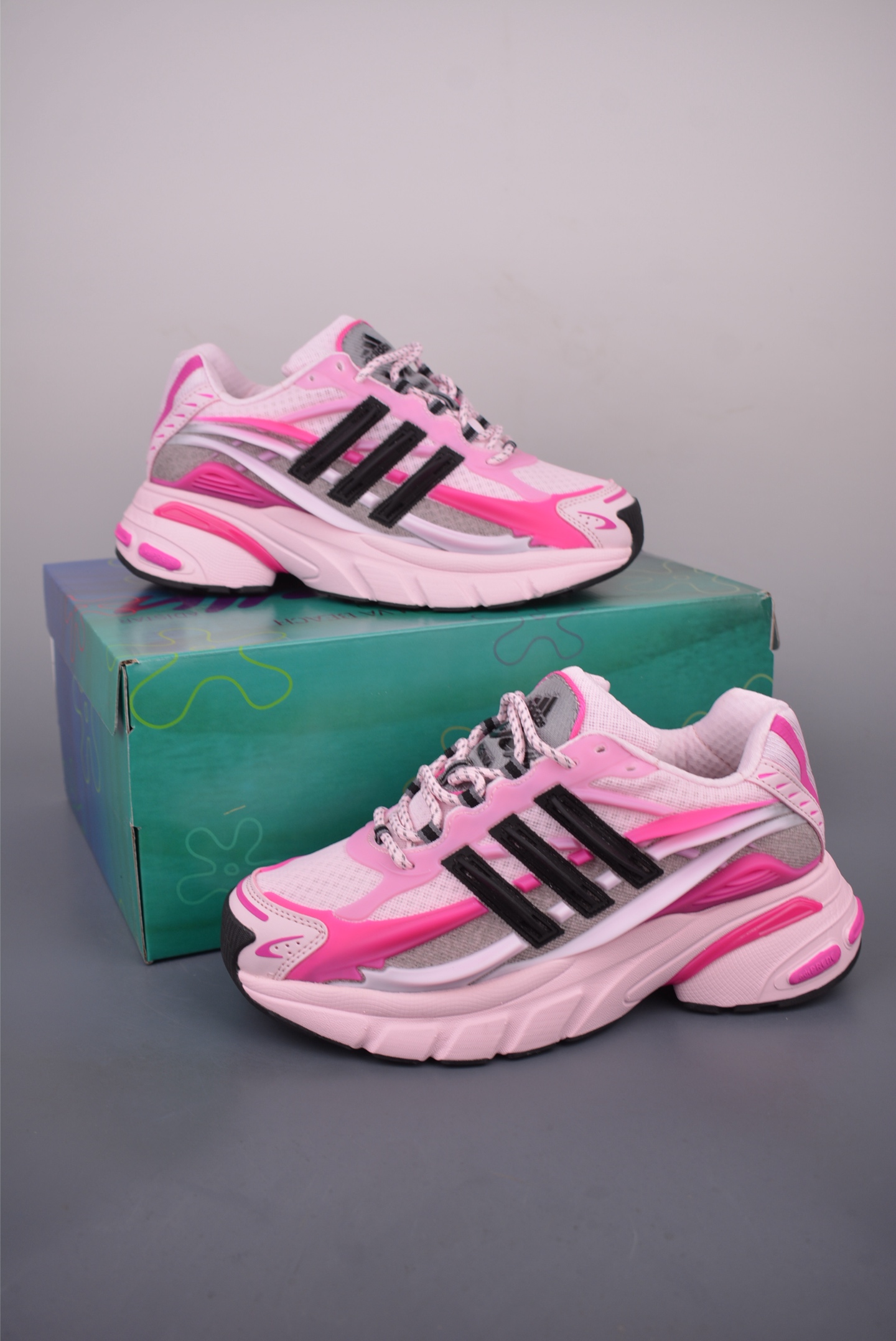 Adidas Adistar Cushion Women's Jellyfish Retro Sneakers - Pink/Black 5 i1758239818411 7950 0 4
