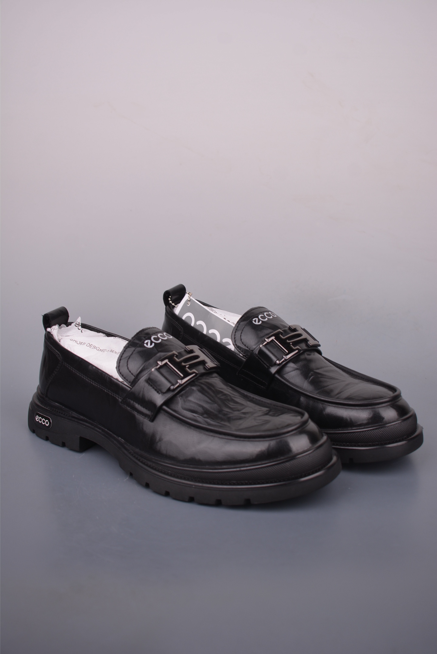 ECCO Men's Leather Loafers Black Slip-On Casual Dress Shoes Size 38-44 2 i1758240104432 9898 0 0