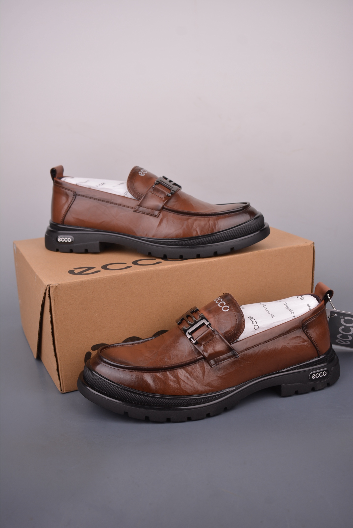 ECCO Men's Leather Loafers - Lightweight Comfort, Flexible, and Durable Shoes 6 i1758240127937 5986 0 4
