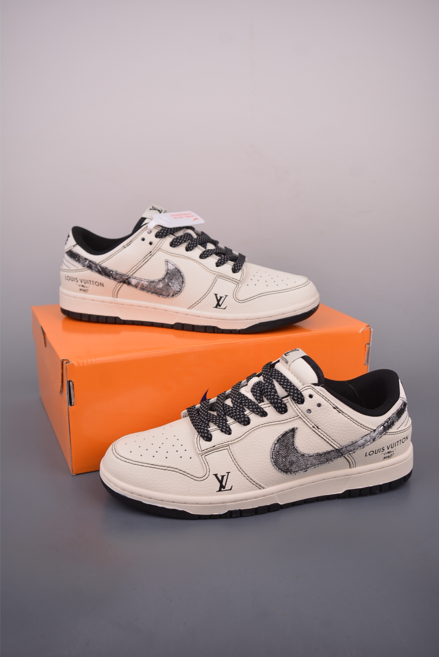 Nike SB Dunk Low Louis Vuitton Cream Leather Sneakers - Premium Quality 6 i1758240864609 1100 0 4