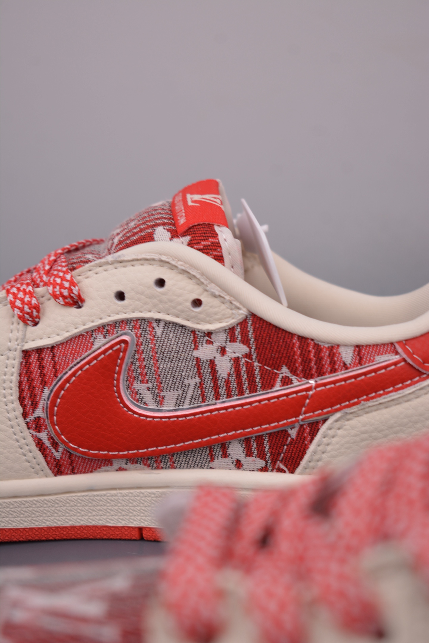 Louis Vuitton x Air Jordan 1 Low: Red Monogram Sneakers 9 i1758240904285 2353 0 7