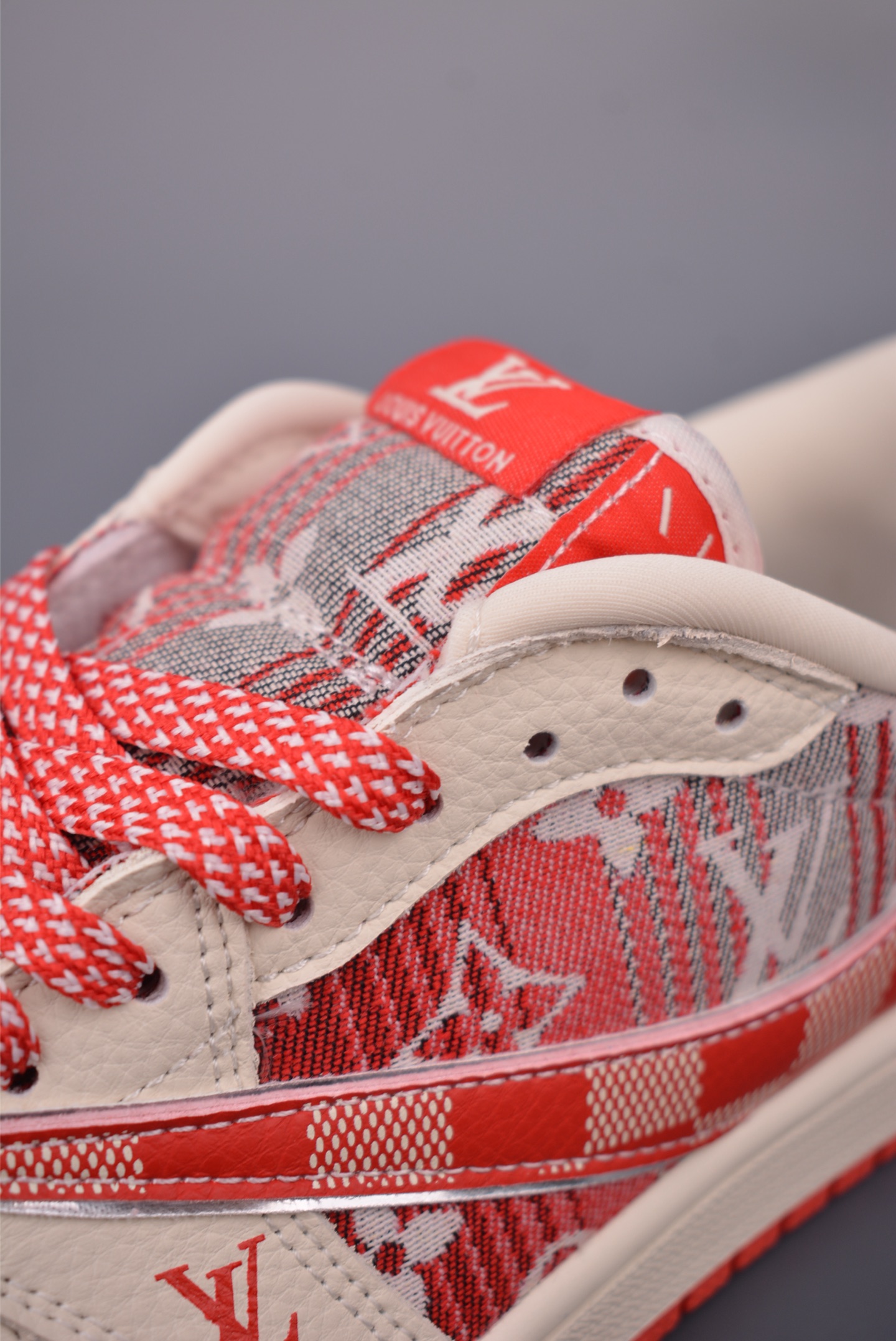 Louis Vuitton x Air Jordan 1 Low: Red Monogram Sneakers 8 i1758240904361 7895 0 6