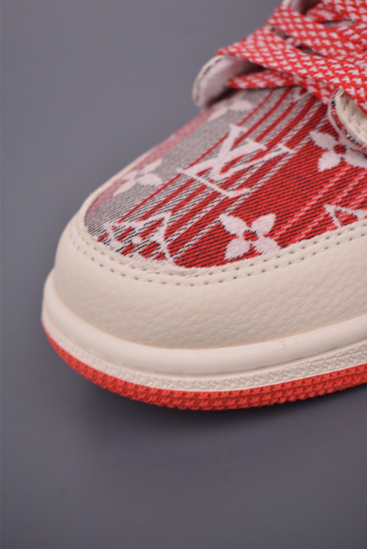 Louis Vuitton x Air Jordan 1 Low: Red Monogram Sneakers 7 i1758240908854 8438 0 5
