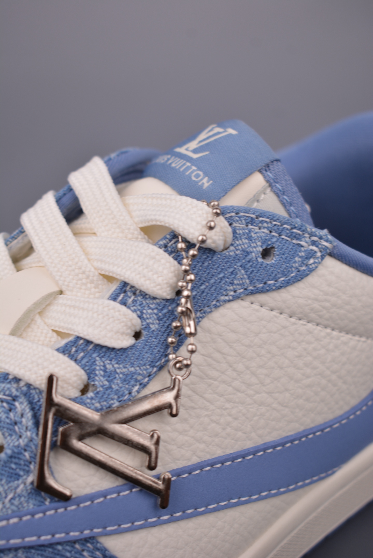 Louis Vuitton x Air Jordan 1 Low: Sky Blue Leather Sneakers for Women 8 i1758241043422 3777 0 7