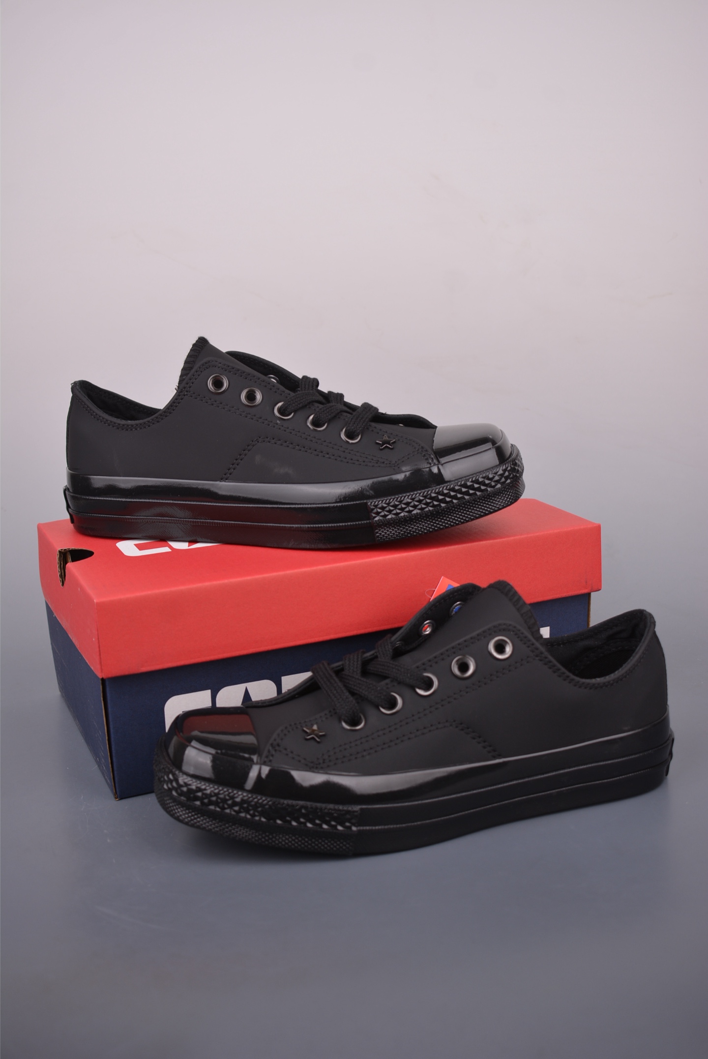 TOYA HORIUCHI x Converse All Star Square Toe Leather Sneakers - Black 6 i1758241349481 7071 0 4