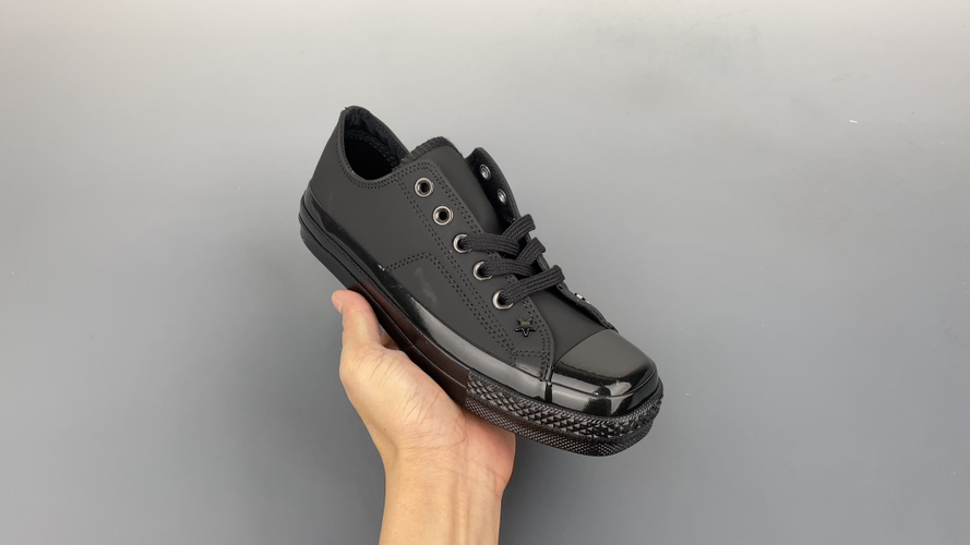 TOYA HORIUCHI x Converse All Star Squaretoe Leather Black Low Top Shoes