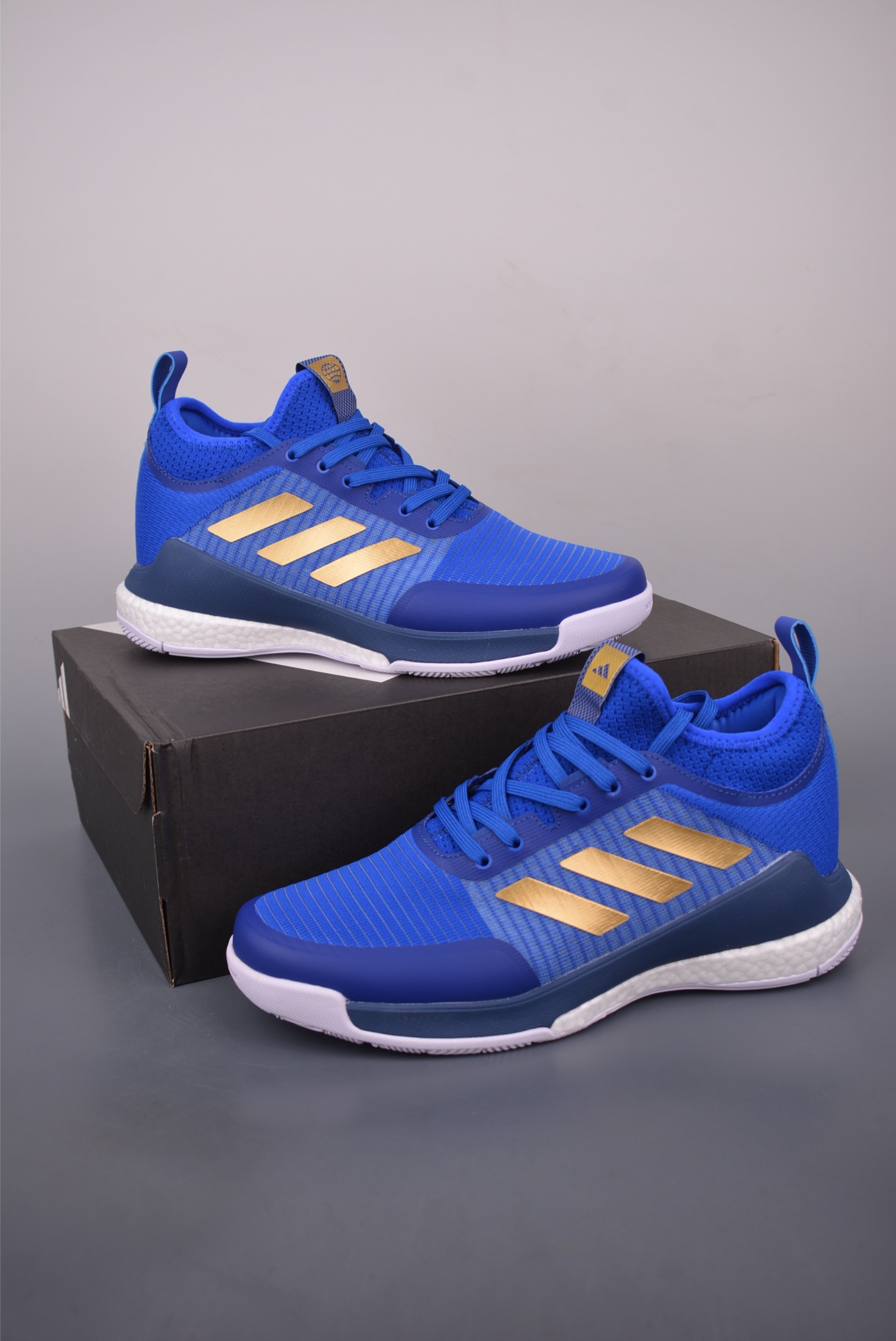 Adidas Crazyflight Mid Volleyball Shoes - Blue/Gold, Memory Foam & Boost Tech 6 i1758413563254 4347 0 4