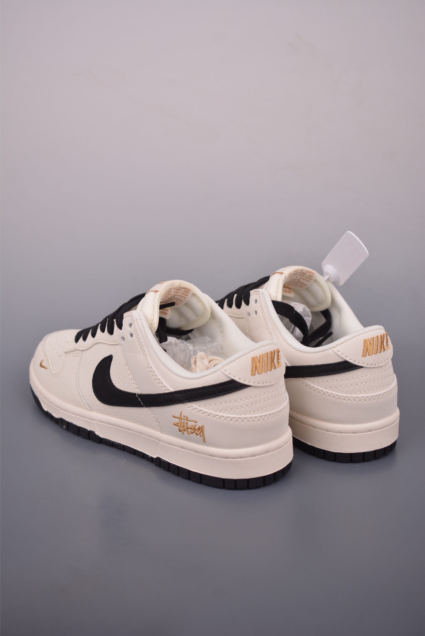 Nike SB Dunk Low Stussy Cream Black Sneakers Premium Leather Shoes 2 i1758496796401 7663 0 1