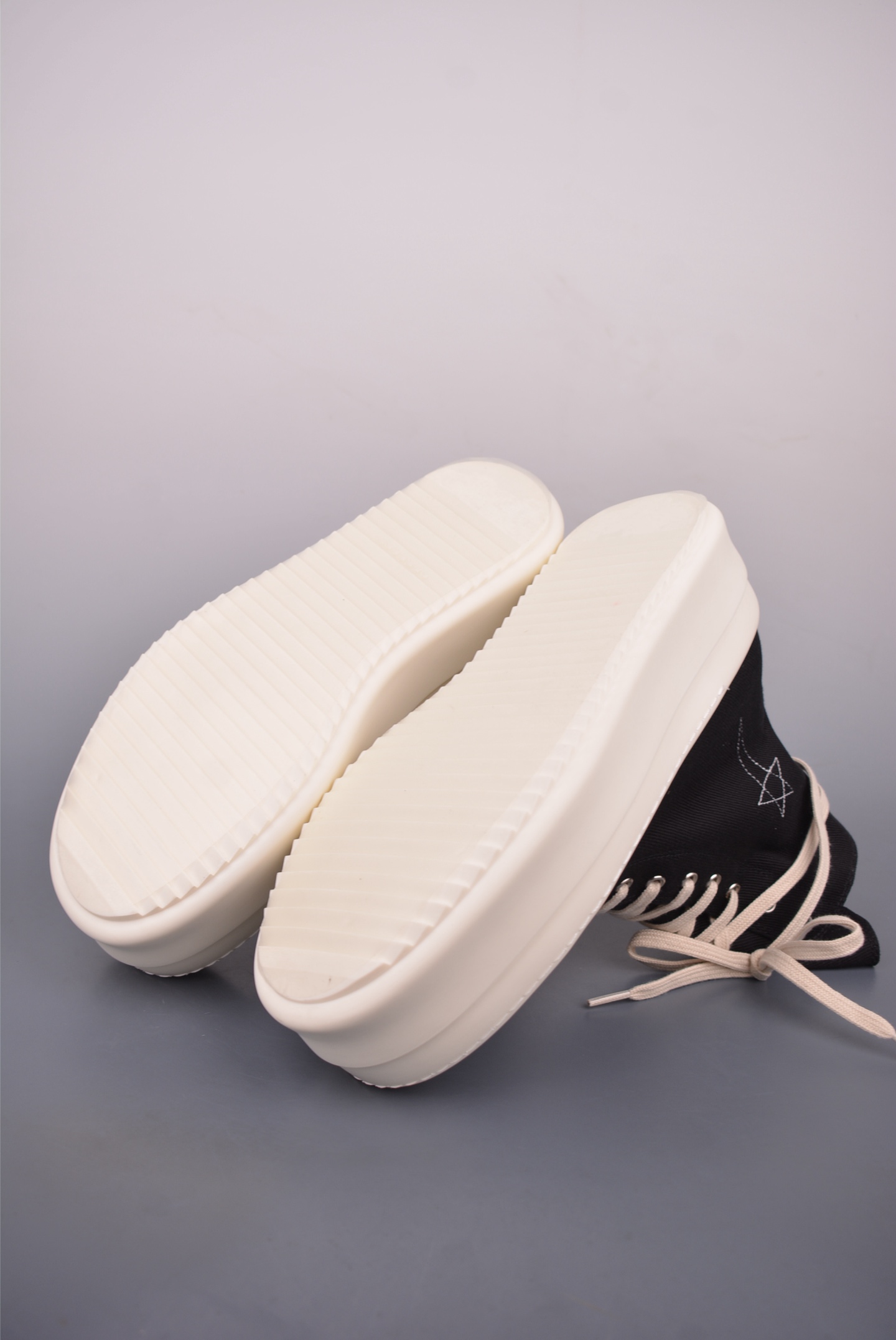 Rick Owens High-Top Sneakers - Black Cotton, Signature Design, and Platform Sole 3 i1758496994425 4237 0 2