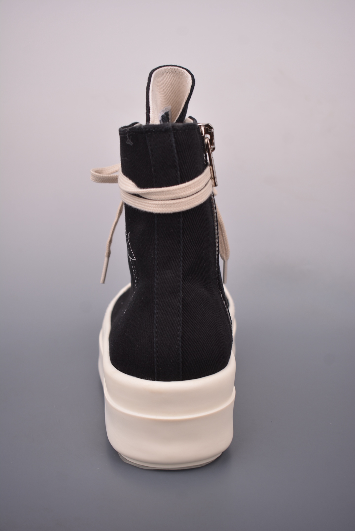 Rick Owens High-Top Sneakers - Black Cotton, Signature Design, and Platform Sole 4 i1758496996746 8107 0 3