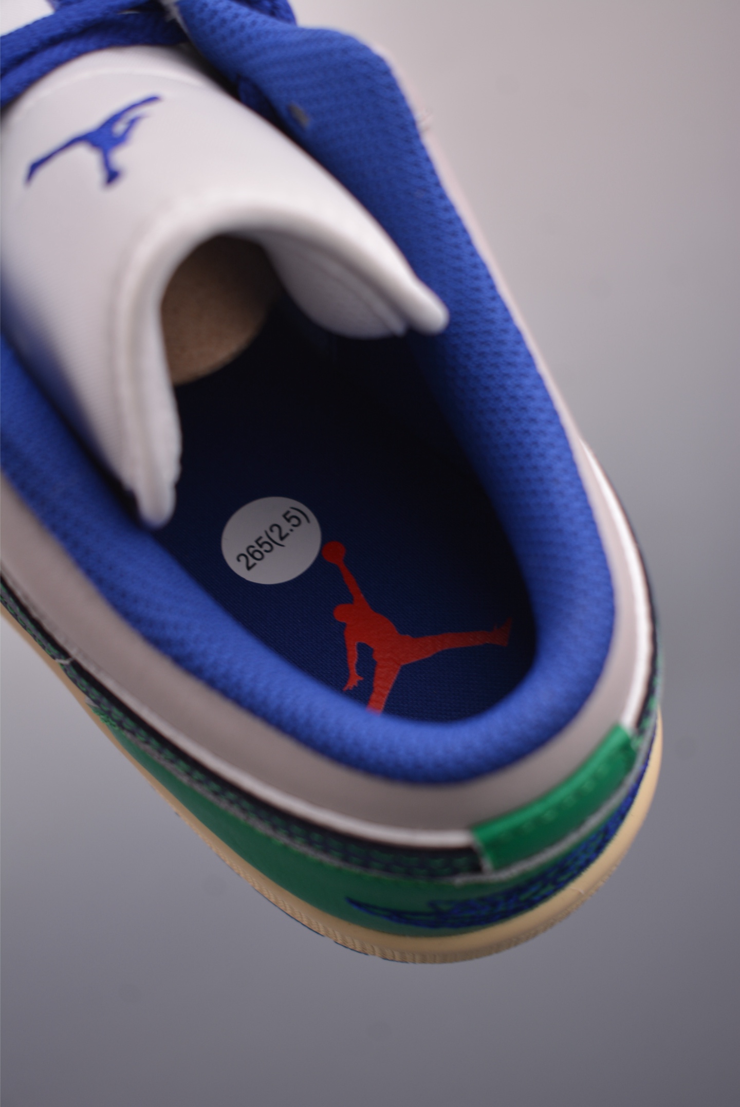 Air Jordan 1 Low White Green Blue Original Leather Sneakers, Size 40-46 10 i1758583426416 6869 0 8