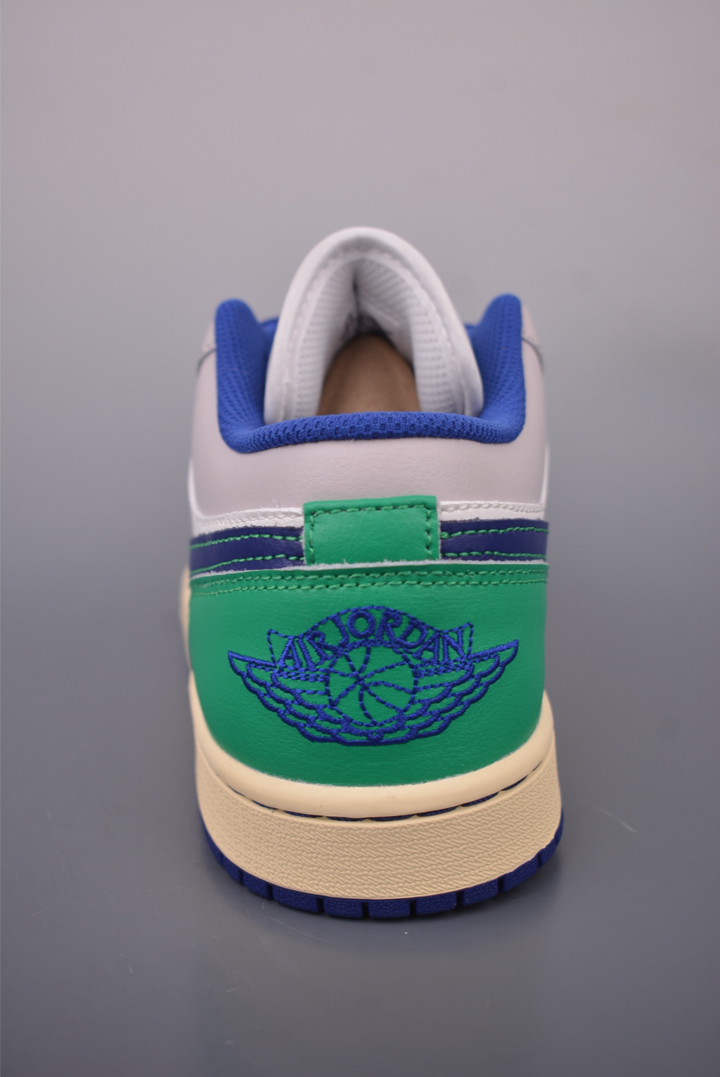 Air Jordan 1 Low White Green Blue Original Leather Sneakers, Size 40-46 5 i1758583426440 6337 0 3